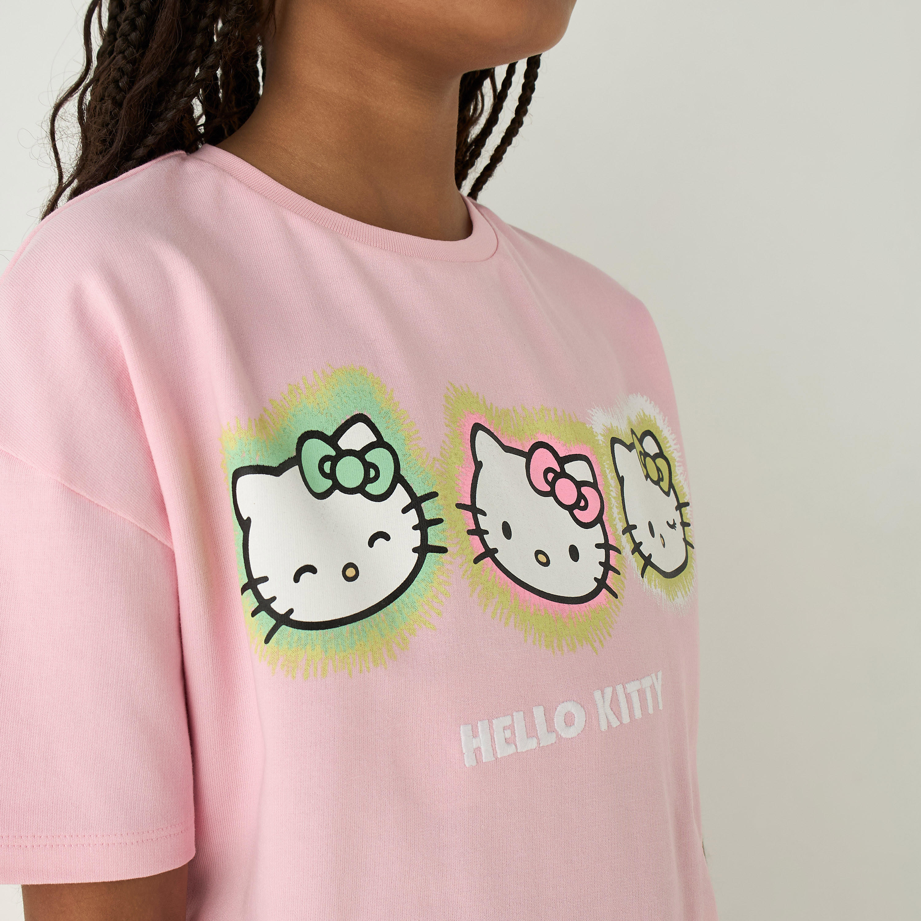 kittyshop♡ Buy Sanrio Hello Kitty Print T-Shirt with Elasticated Hem Online