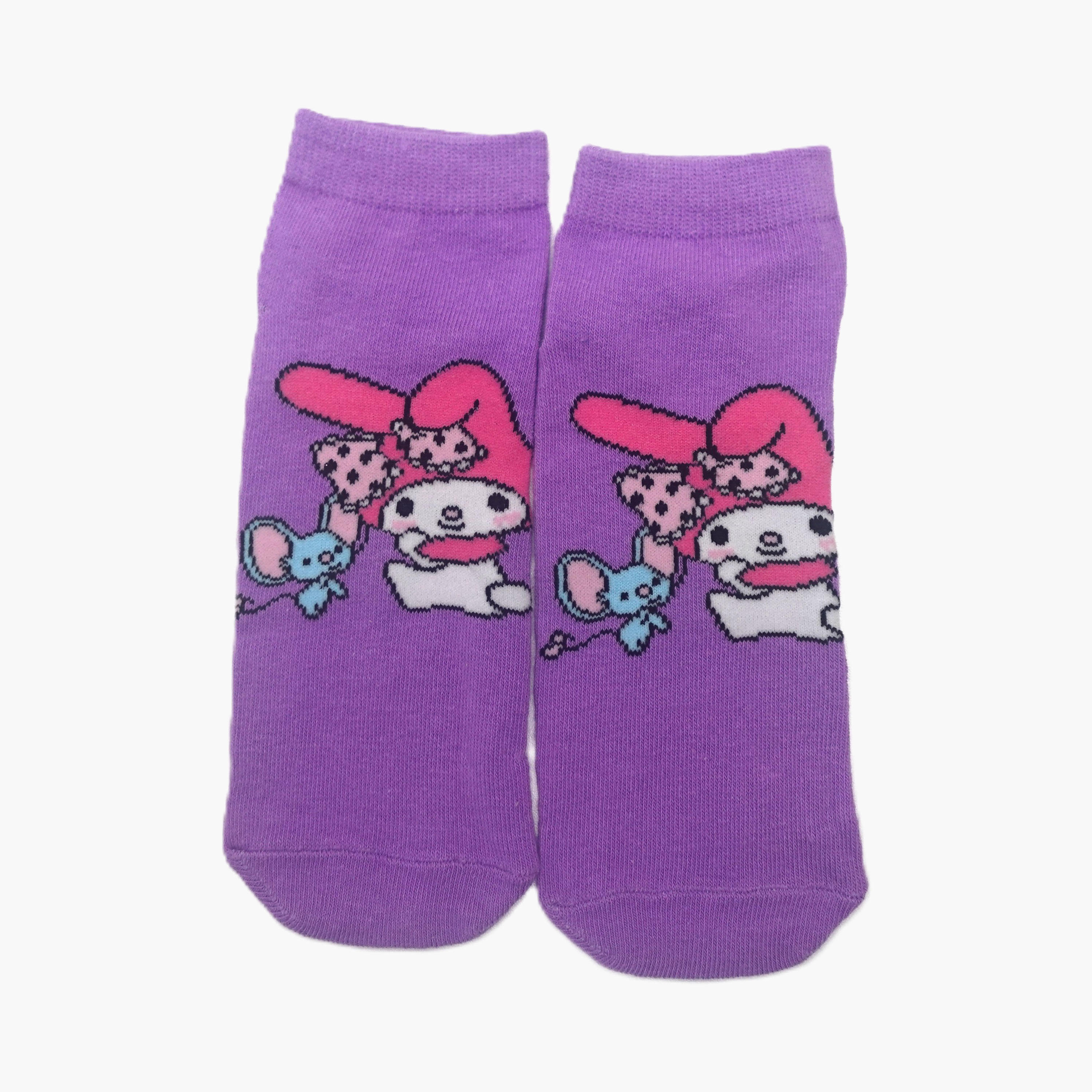 جوارب كاحل قطنية مطبوعة 3 أزواج من ماي ميلودي-girls-accessories-socks-image-4