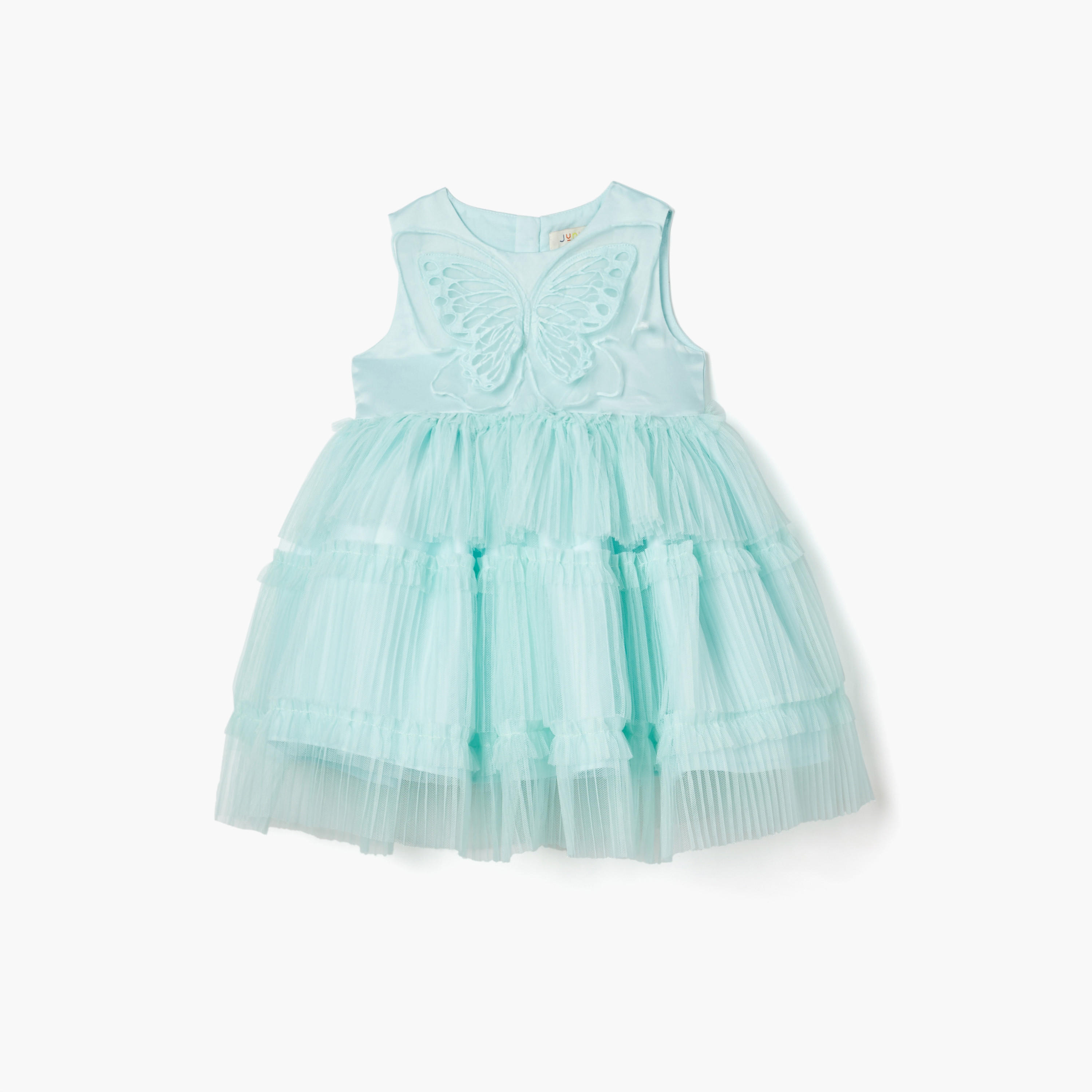 Juniors Butterfly Applique Sleeveless A-Line Dress with Zip Closure-baby-girls-clothing-dressesandjumpsuits-image-1