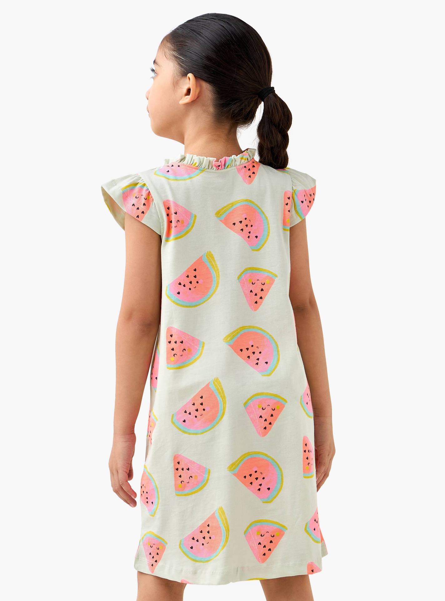 فستان نوم بطبعات فيري وياقة بايكريست وأكمام كاب من جونيورز - طقم من قطعتين-girls-clothing-nightwear-image-3