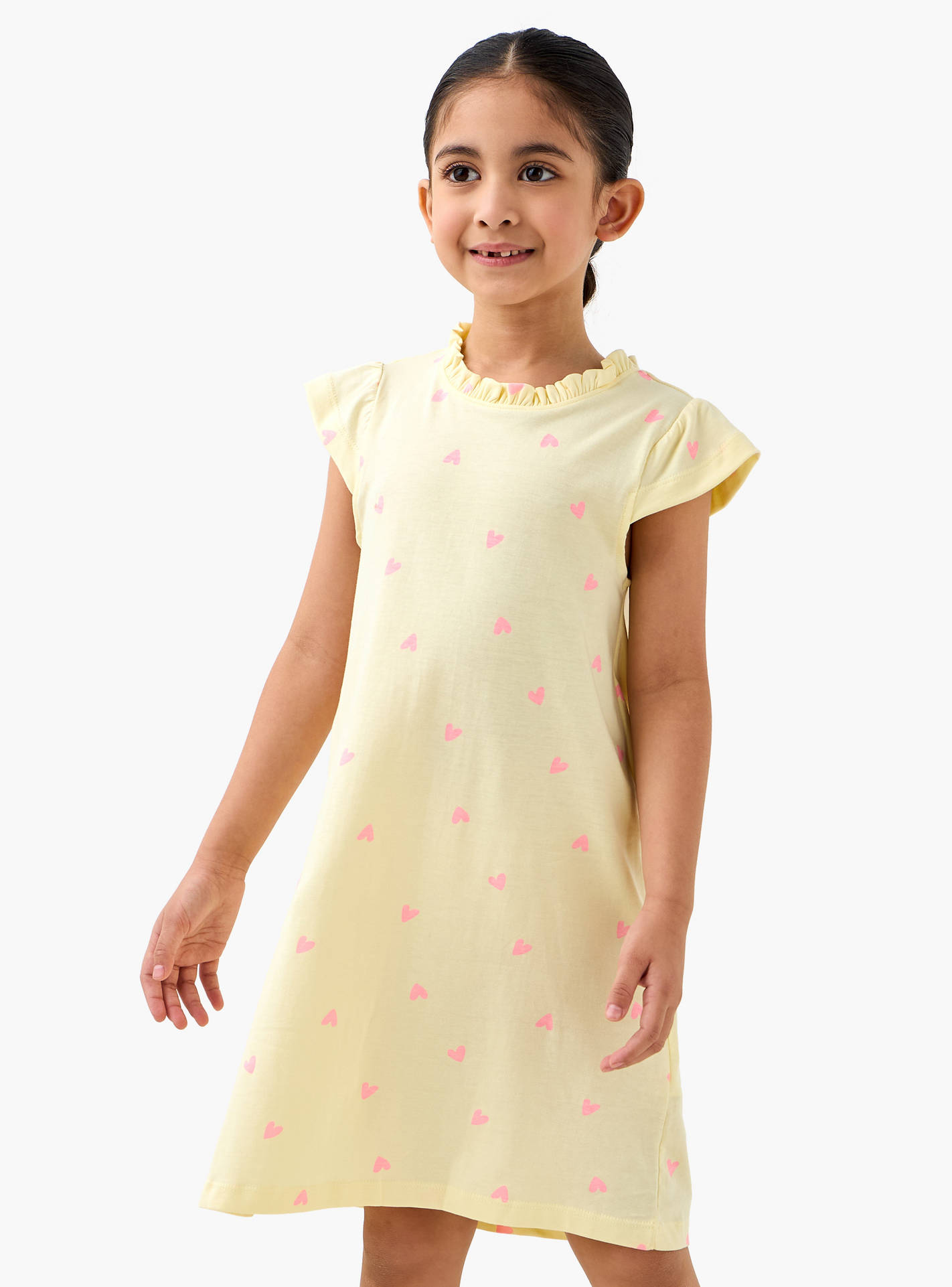 فستان نوم بطبعات فيري وياقة بايكريست وأكمام كاب من جونيورز - طقم من قطعتين-girls-clothing-nightwear-image-6
