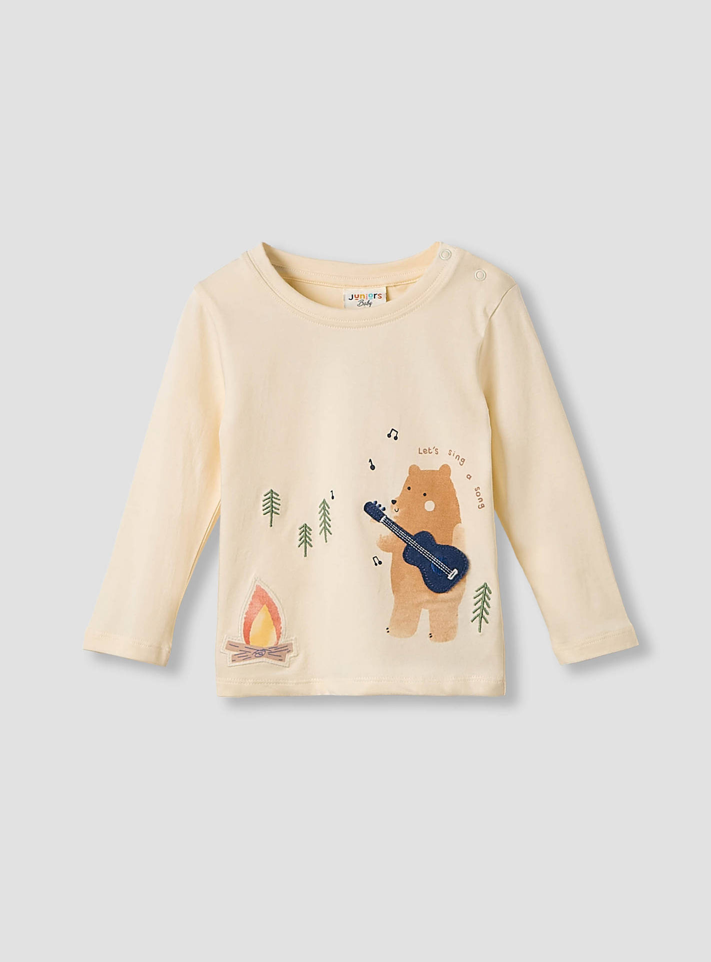 Juniors Boys T-shirt and Joggers Set with Print - Cotton - Long Sleeves - Crew Neck - Set of 3-baby-boys-clothing-setsandcoords-image-3