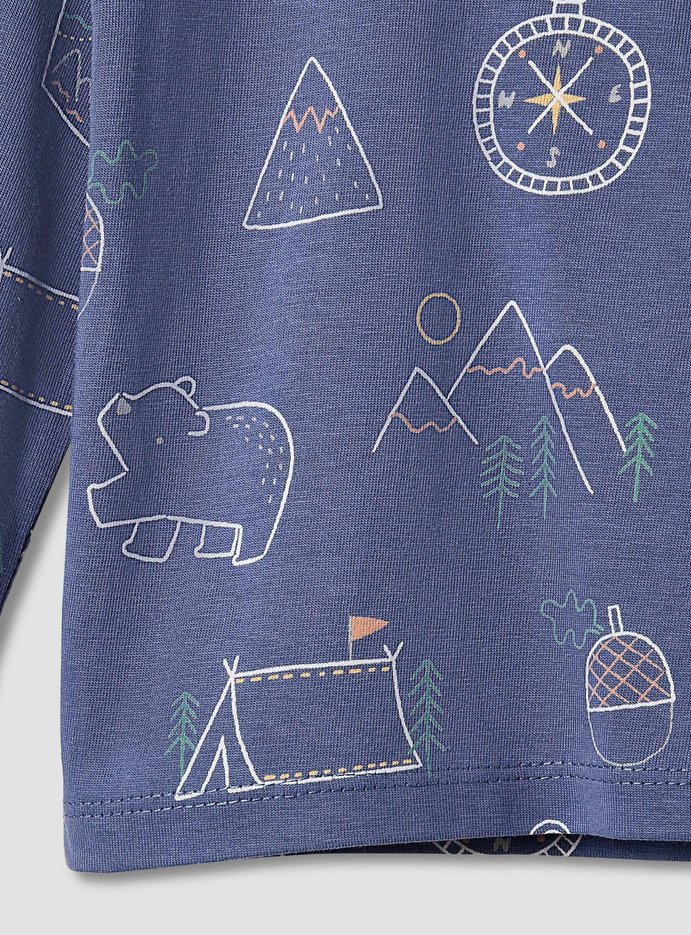 Juniors Boys T-shirt and Joggers Set with Print - Cotton - Long Sleeves - Crew Neck - Set of 3-baby-boys-clothing-setsandcoords-image-6