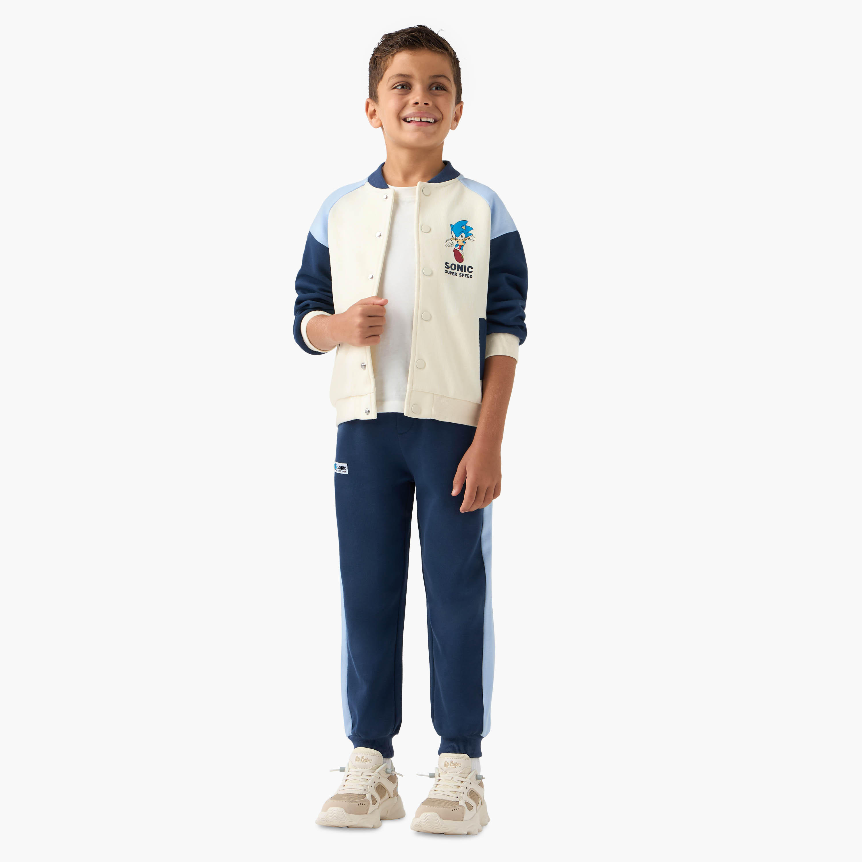Sonic the Hedgehog Print Jacket and Joggers Set-boys-clothing-setsandcoords-image-1