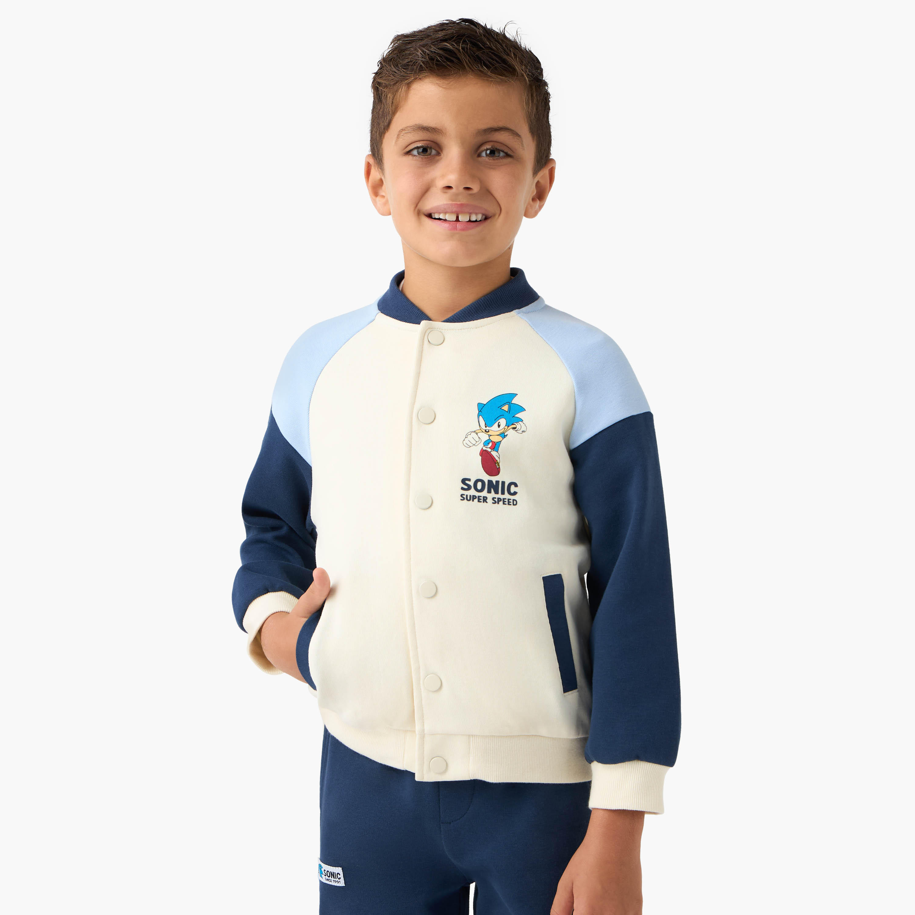 Sonic the Hedgehog Print Jacket and Joggers Set-boys-clothing-setsandcoords-image-2