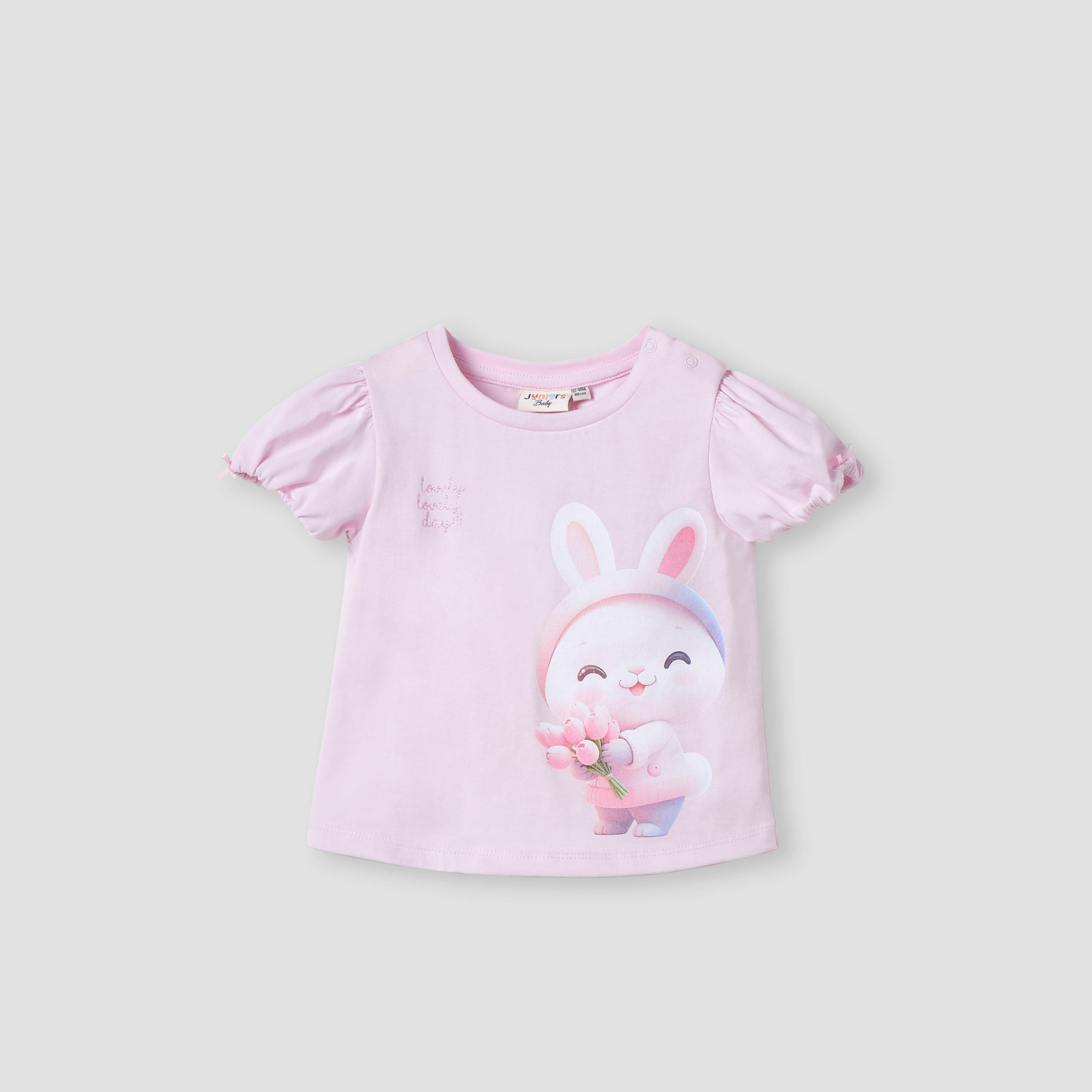 Buy Juniors Bunny Print Top with Puff Sleeves Online | Babyshop UAE