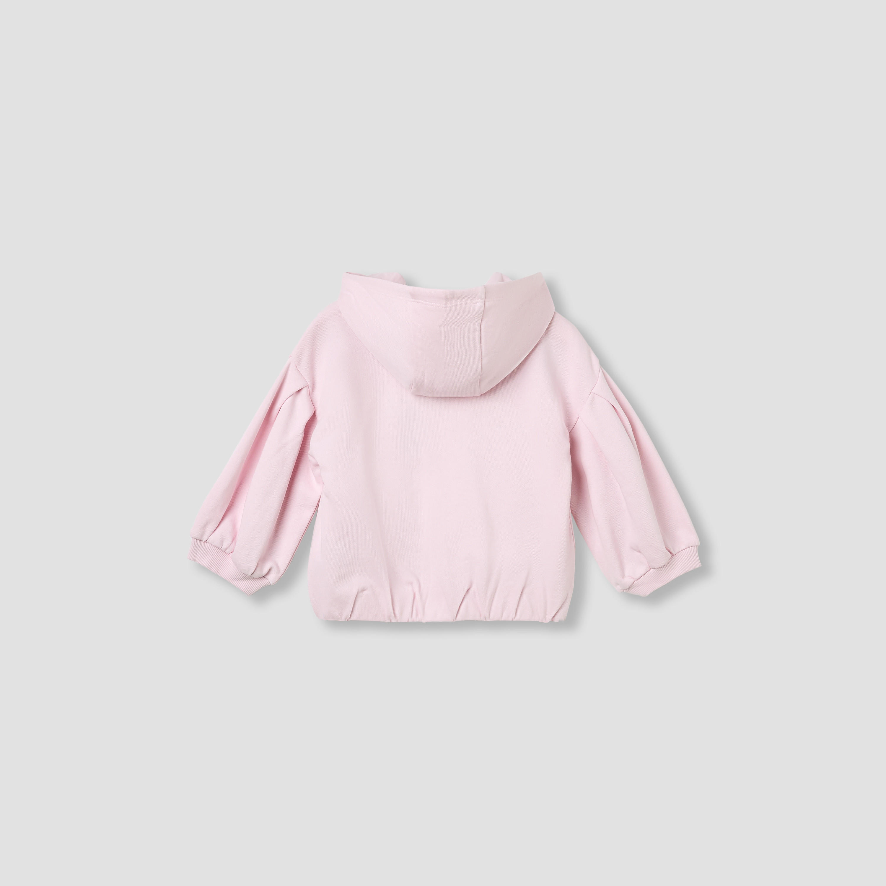 Juniors Floral Print Hooded Sweatshirt with Long Sleeves-baby-girls-clothing-winterwear-sweatshirts-image-2