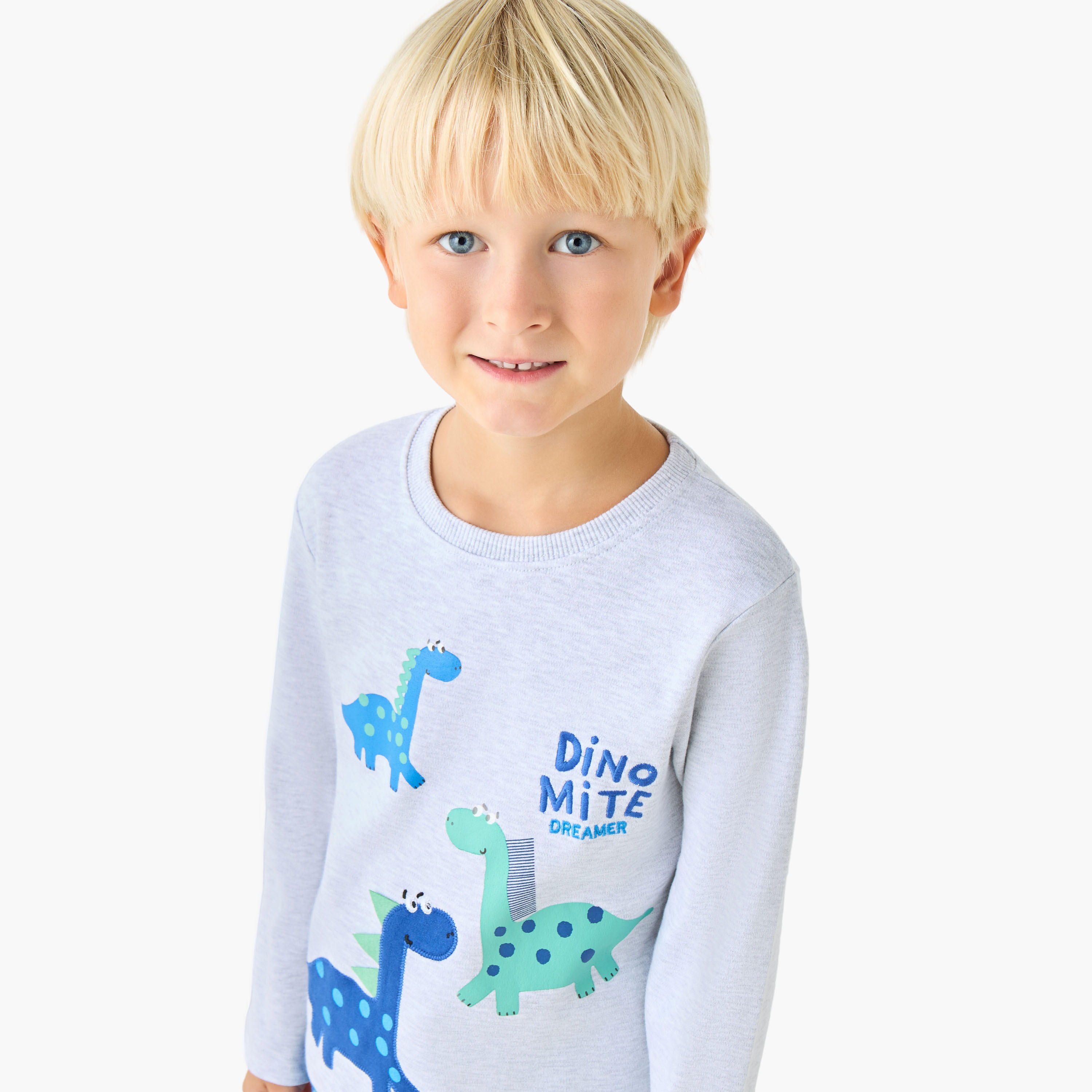 طقم بيجاما قطن بياقة ضيقة وأكمام طويلة وطبعات من جونيورز-boys-clothing-nightwear-image-5