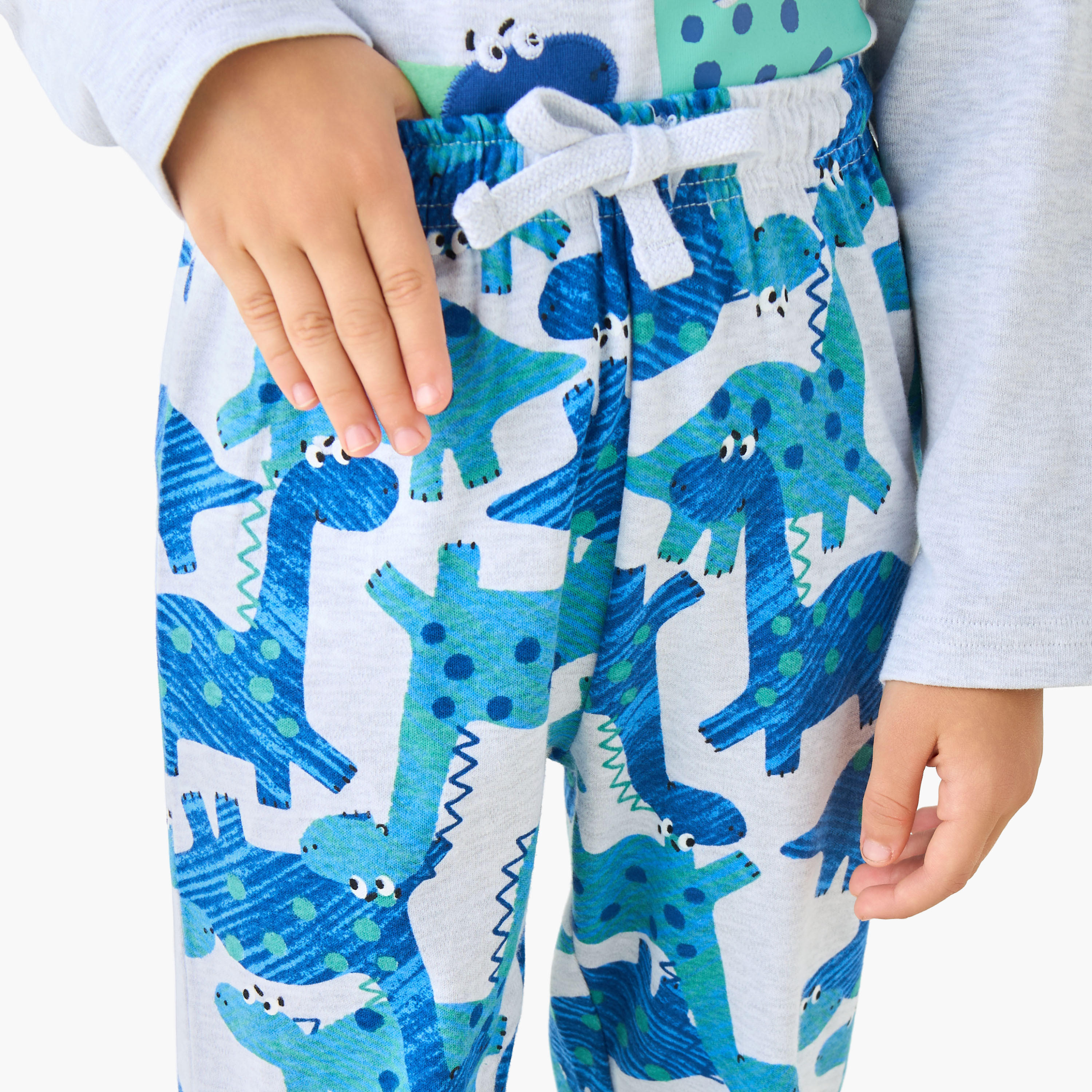 طقم بيجاما قطن بياقة ضيقة وأكمام طويلة وطبعات من جونيورز-boys-clothing-nightwear-image-6