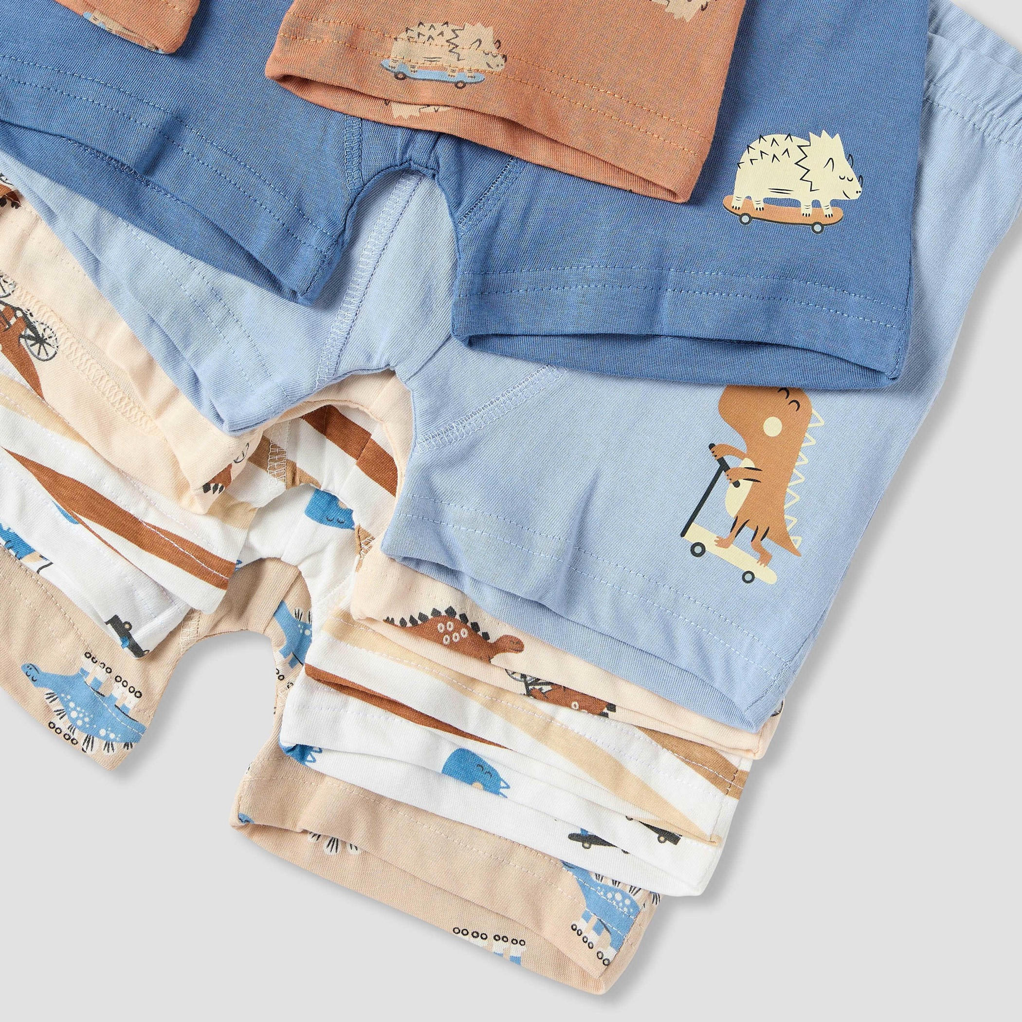 Juniors Printed Boxers with Elasticated Waistband - Set of 7-boys-clothing-innerwear-boxersandbriefs-image-10