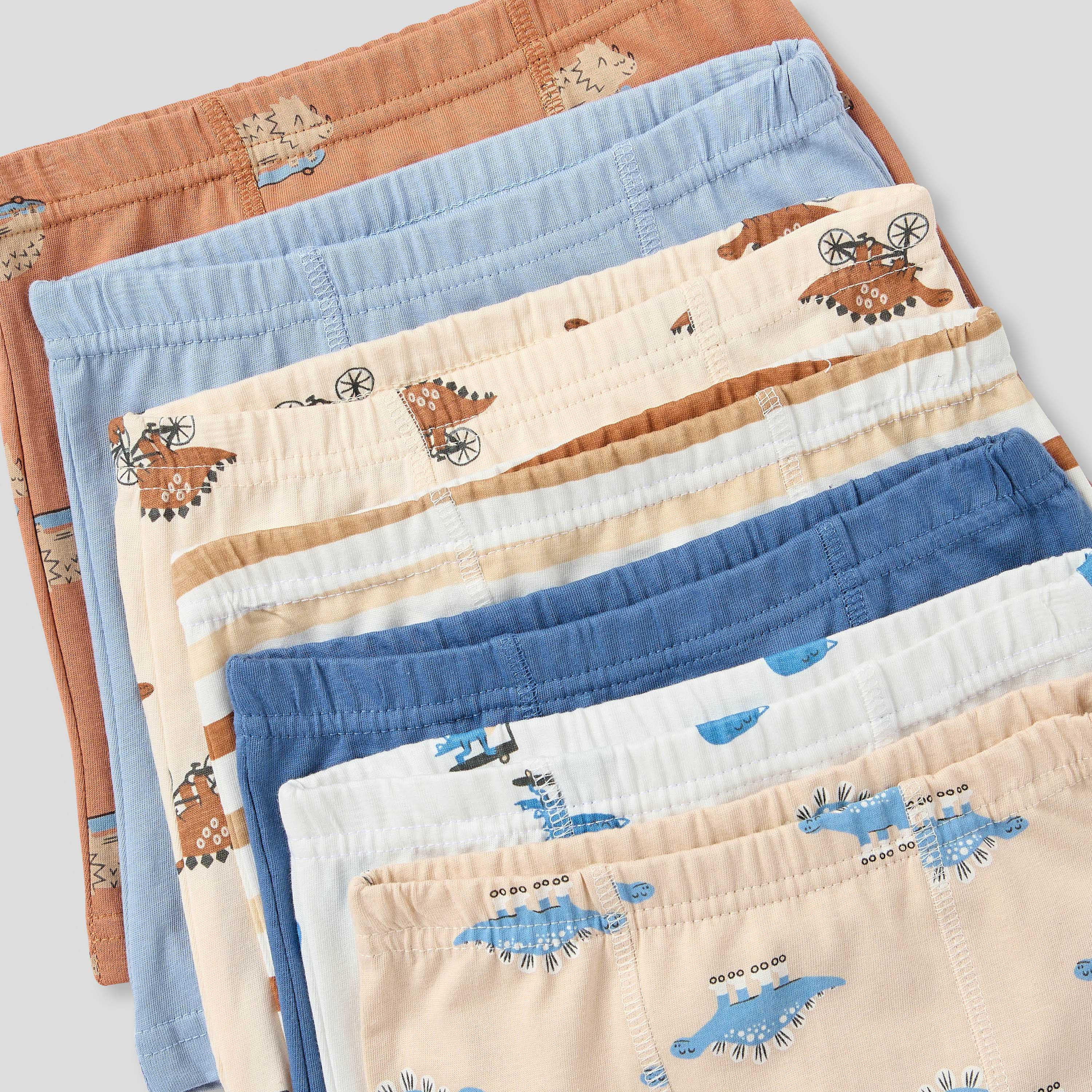 Juniors Printed Boxers with Elasticated Waistband - Set of 7-boys-clothing-innerwear-boxersandbriefs-image-9