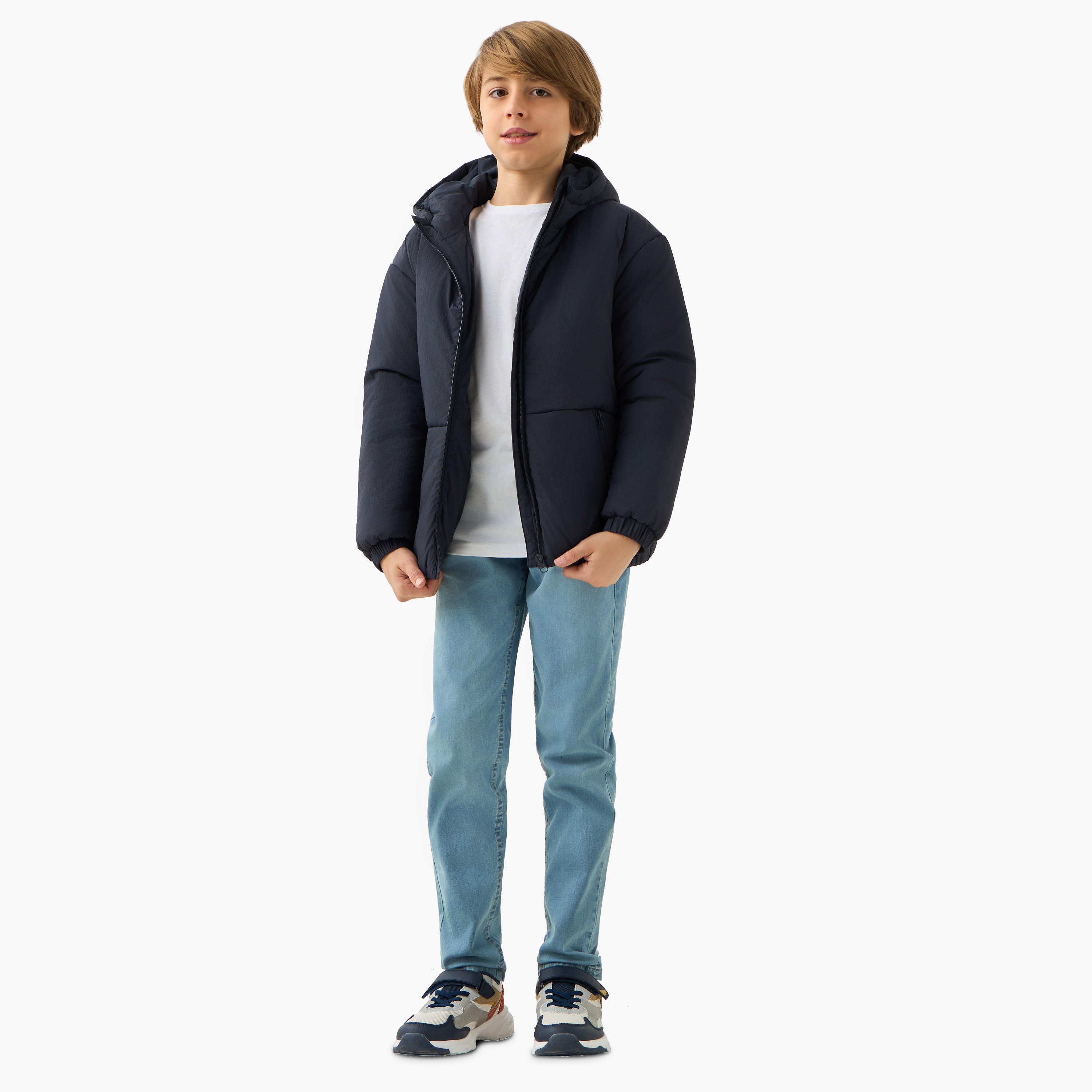 جاكيت سادة مبطن بقبعة وسحّاب إغلاق وجيوب من جونيورز-boys-clothing-jacketsandcoats-image-2