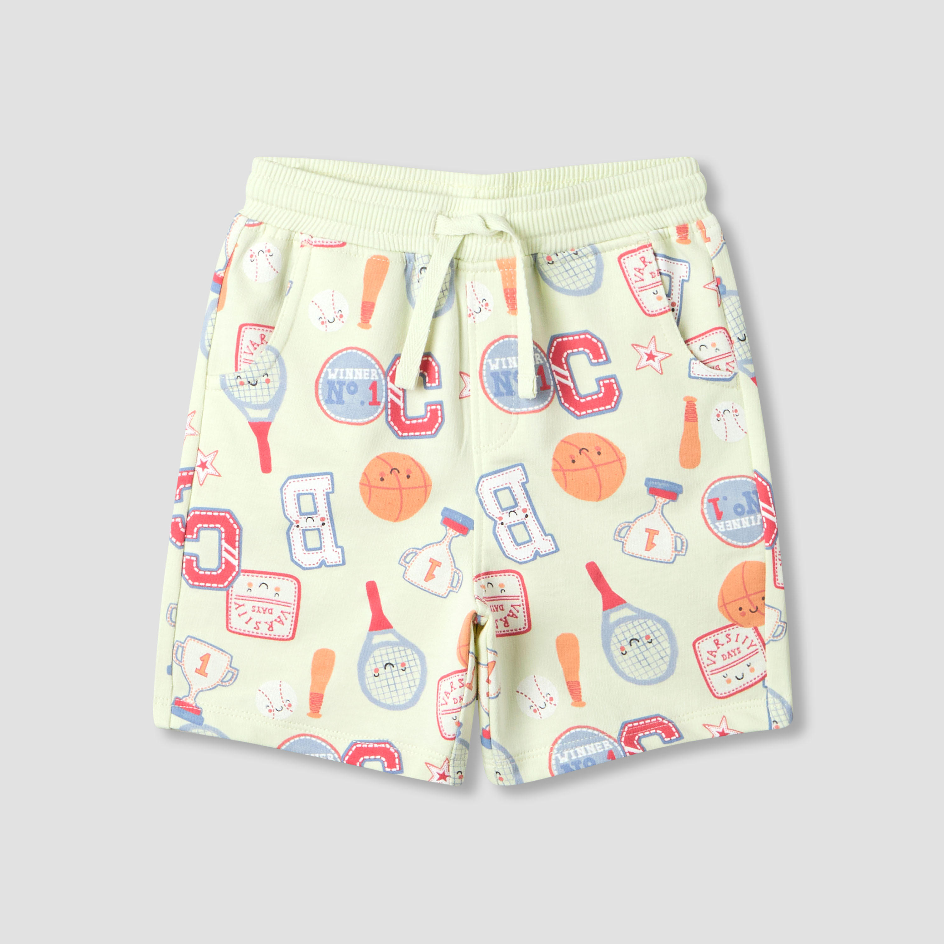تيشيرتات بياقة مستديرة وأكمام قصيرة وطبعات مع شورت من جونيورز - طقم 3 قطع-baby-boys-clothing-setsandcoords-image-5