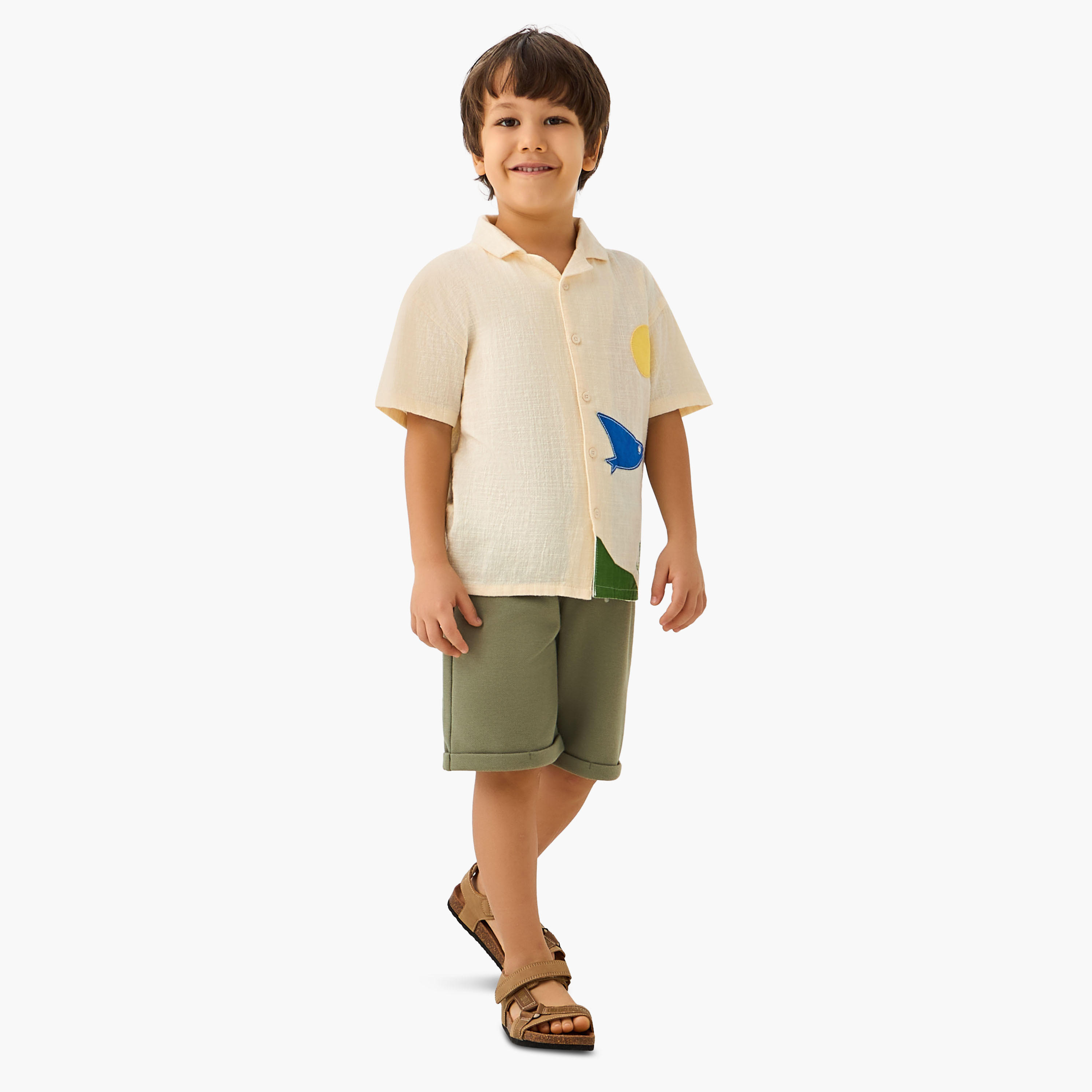 قميص بأكمام قصيرة وتزيينات من جونيورز-boys-clothing-shirts-image-2