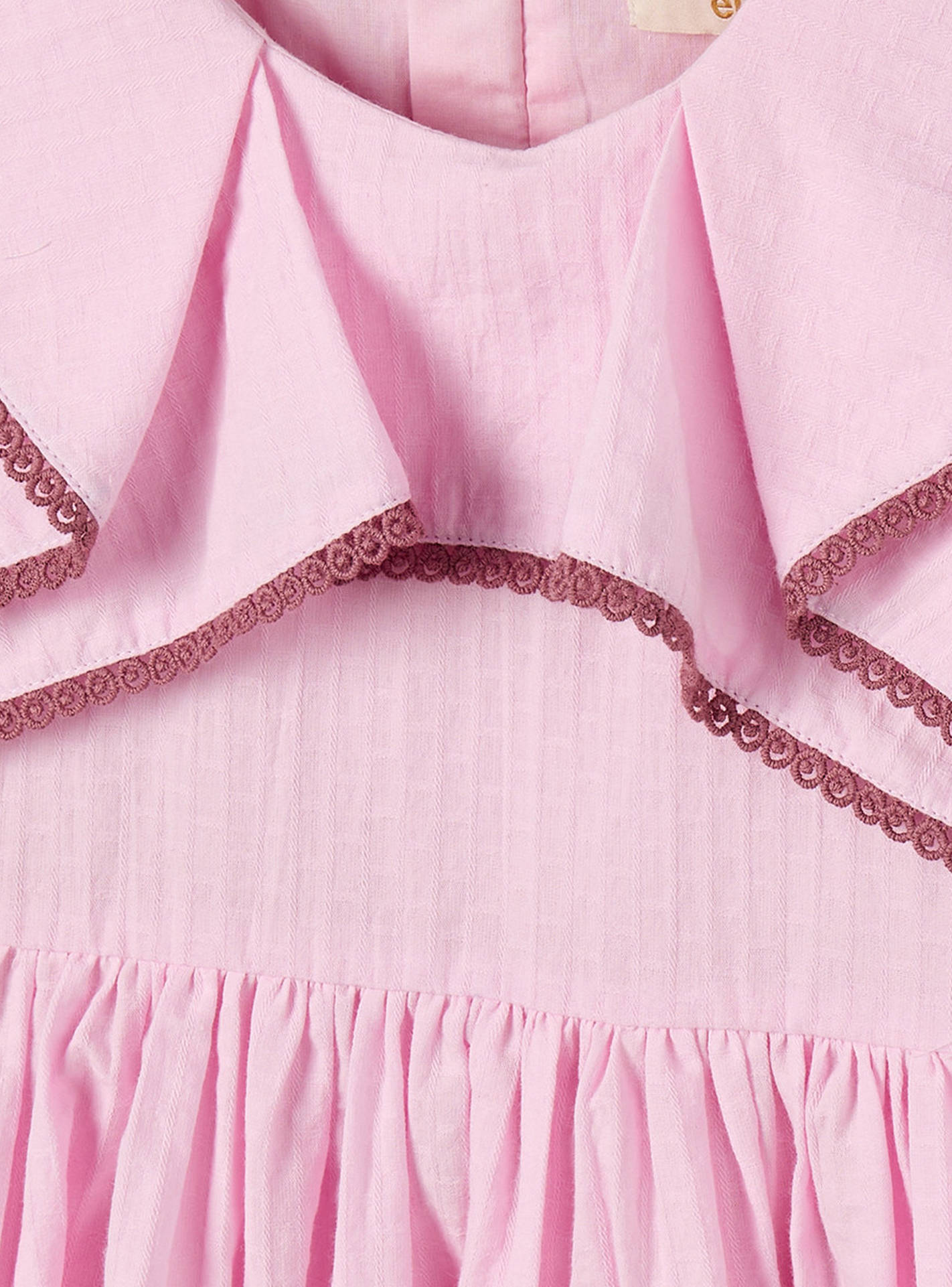 فستان بقصة إيه لاين بطول الركبة بدون أكمام وياقة مستديرة وتفاصيل دانتيل من إليجو-girls-clothing-dressesandjumpsuits-image-4