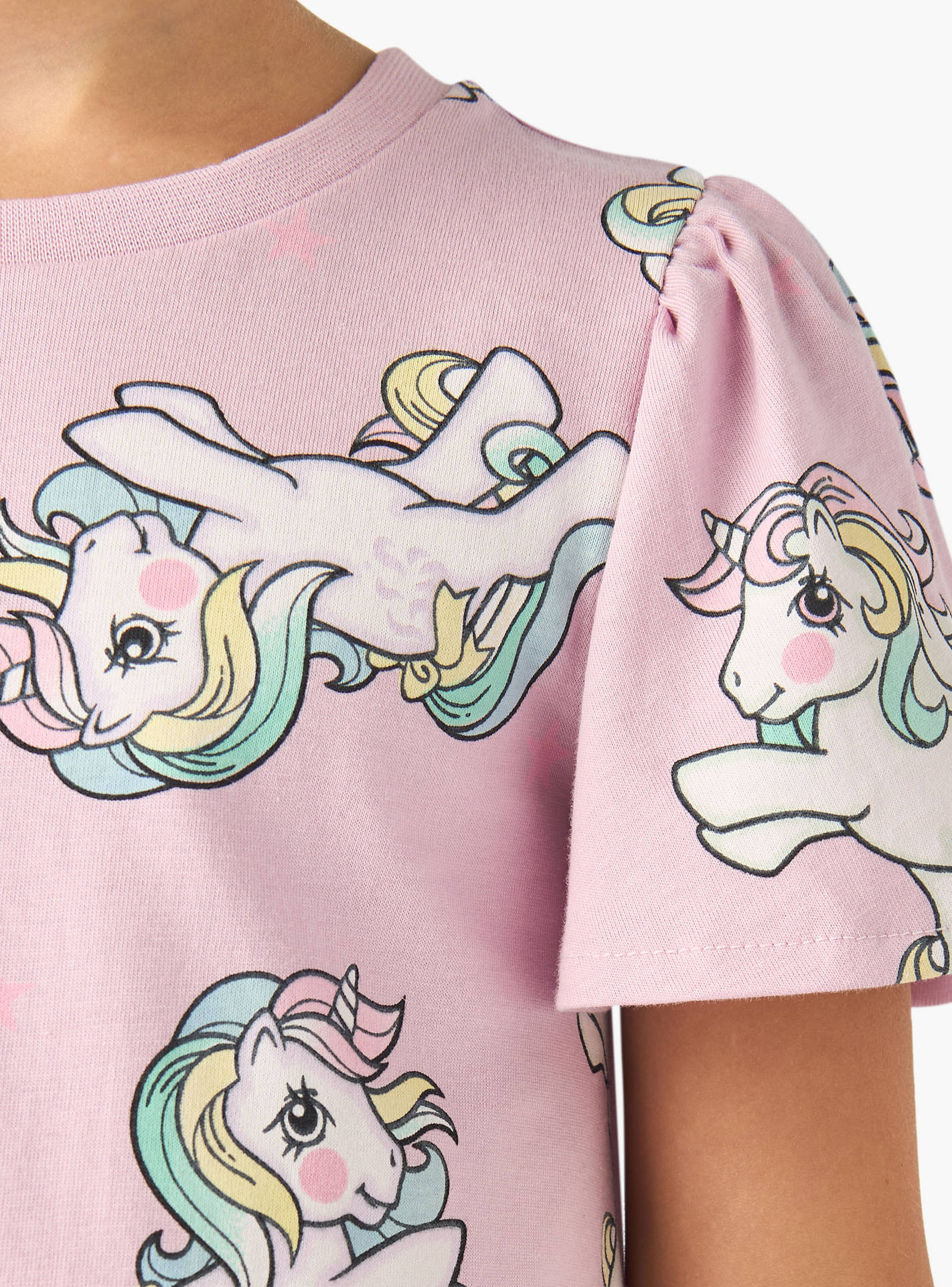 فستان إيه لاين متوسط الطول بطبعات ماي ليتل بوني وياقة مستديرة وأكمام قصيرة من هاسبرو-girls-clothing-dressesandjumpsuits-image-5