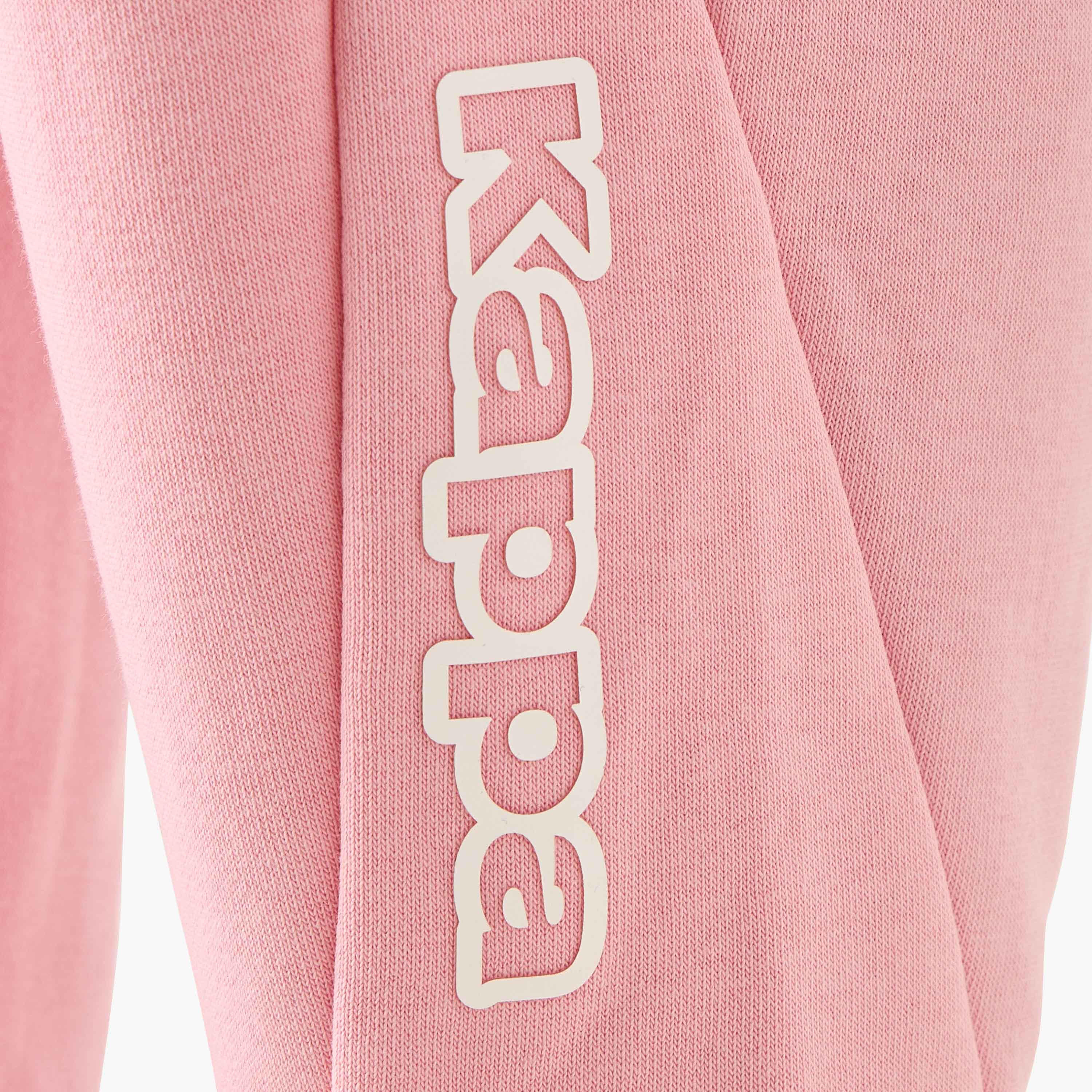 طقم بنطلون رياضي وتيشيرت بأكمام قصيرة بياقة ضيقة وطبعات شعار من كابا-girls-clothing-sportswear-sets-image-6