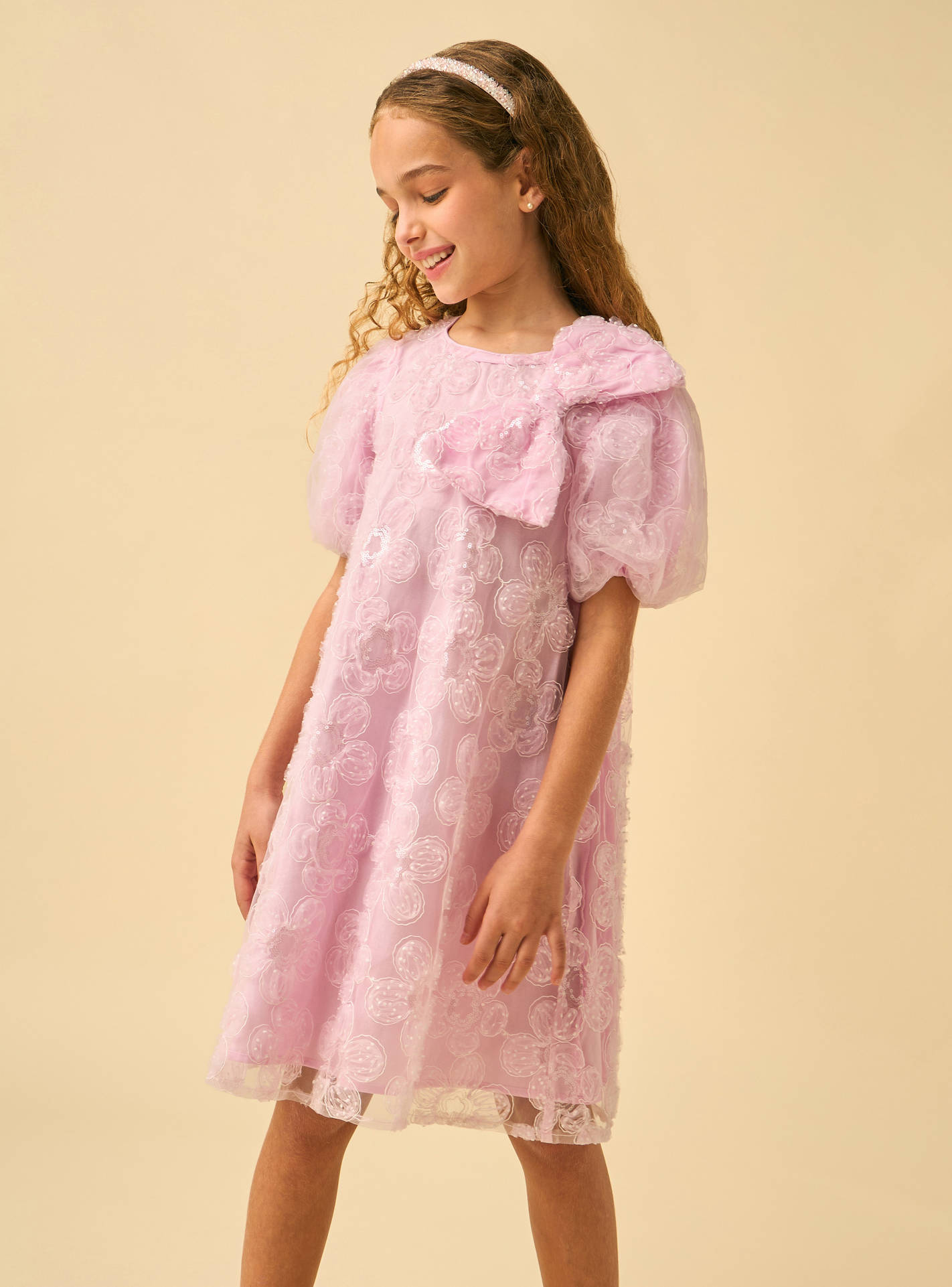 Buy Juniors Round Neck Short Sleeves Knee Length A-line Dress with Embroidery and Sequin Embellishments Online | Babyshop UAE Buy Juniors Round Neck Short Sleeves Knee Length A-line Dress with Embroidery and Sequin Embellishments Online | Babyshop UAE