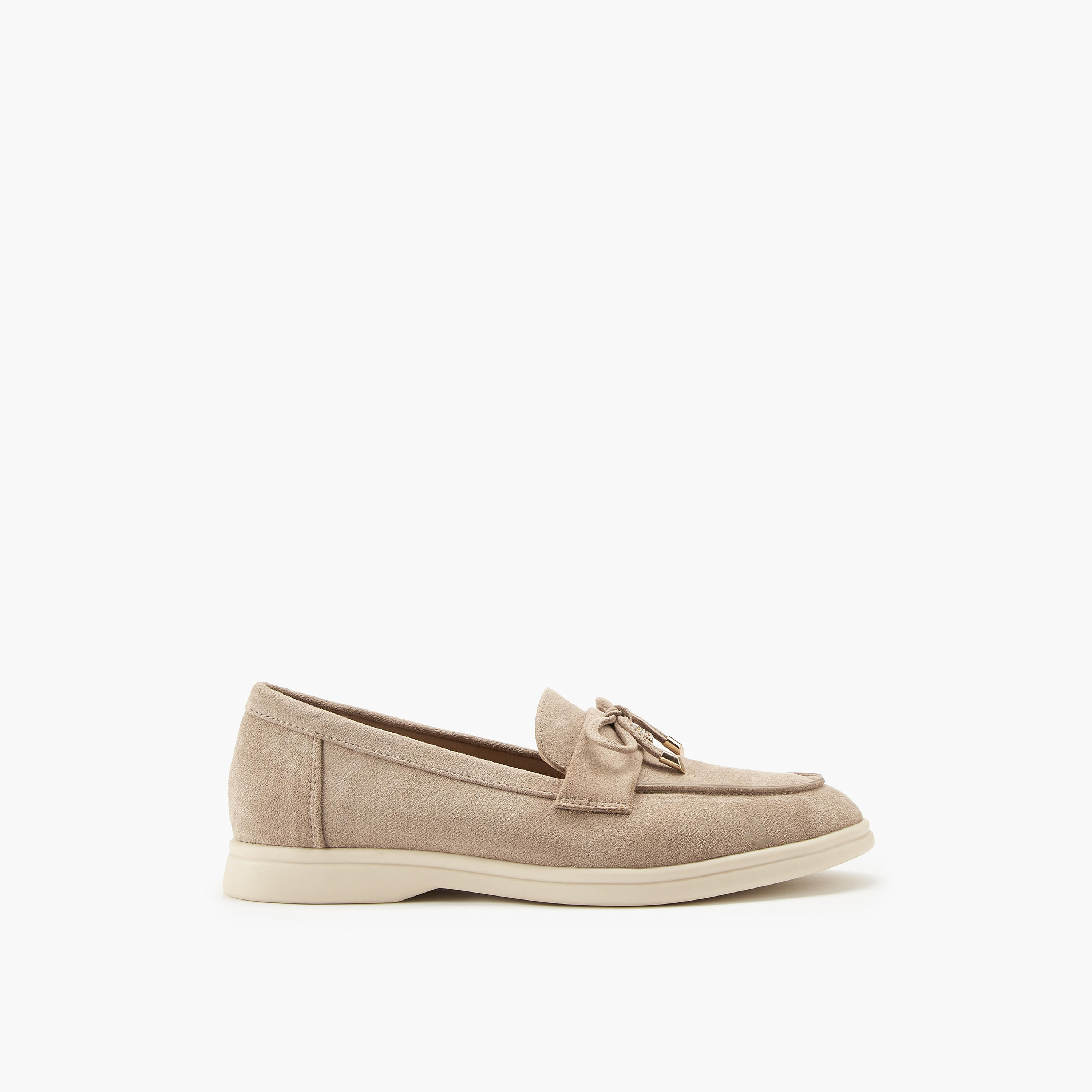 حذاء سهل الارتداء سادة بزينة فيونكة من فلورا بيلا-women-shoes-loafersandmoccasins-image-3