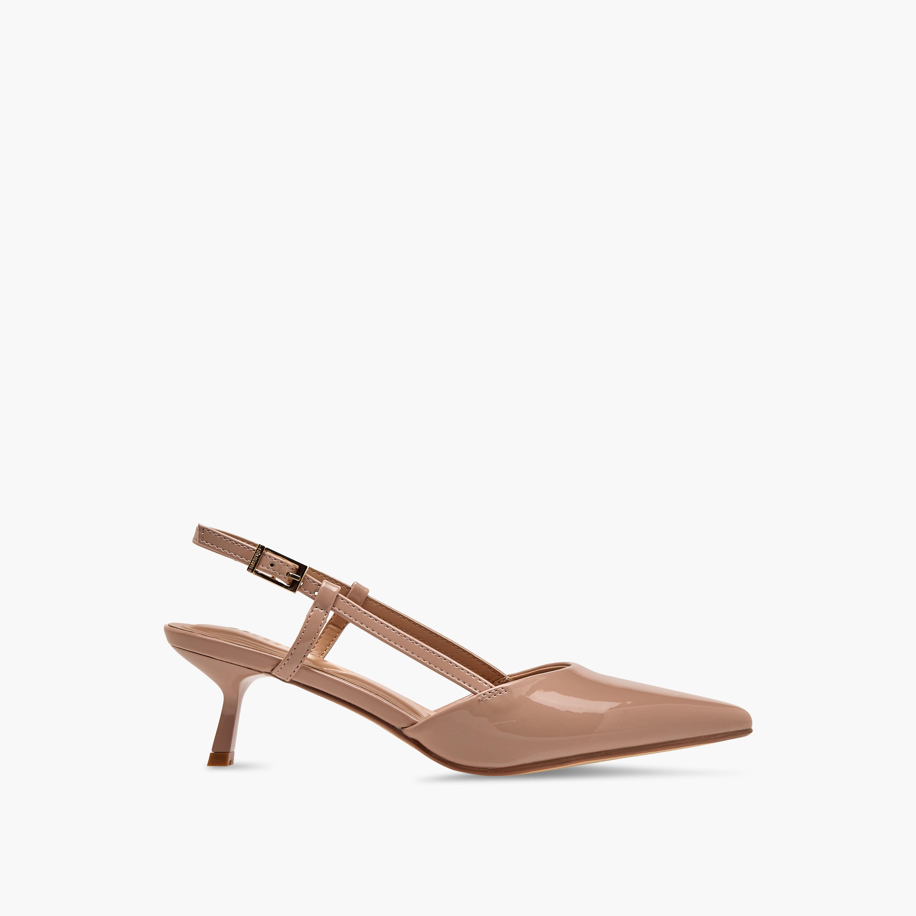 حذاء بمقدمة مدببة وحزام خلفي وكعب صغير مع إبزيم إغلاق للنساء من سيليست-women-shoes-heels-image-3