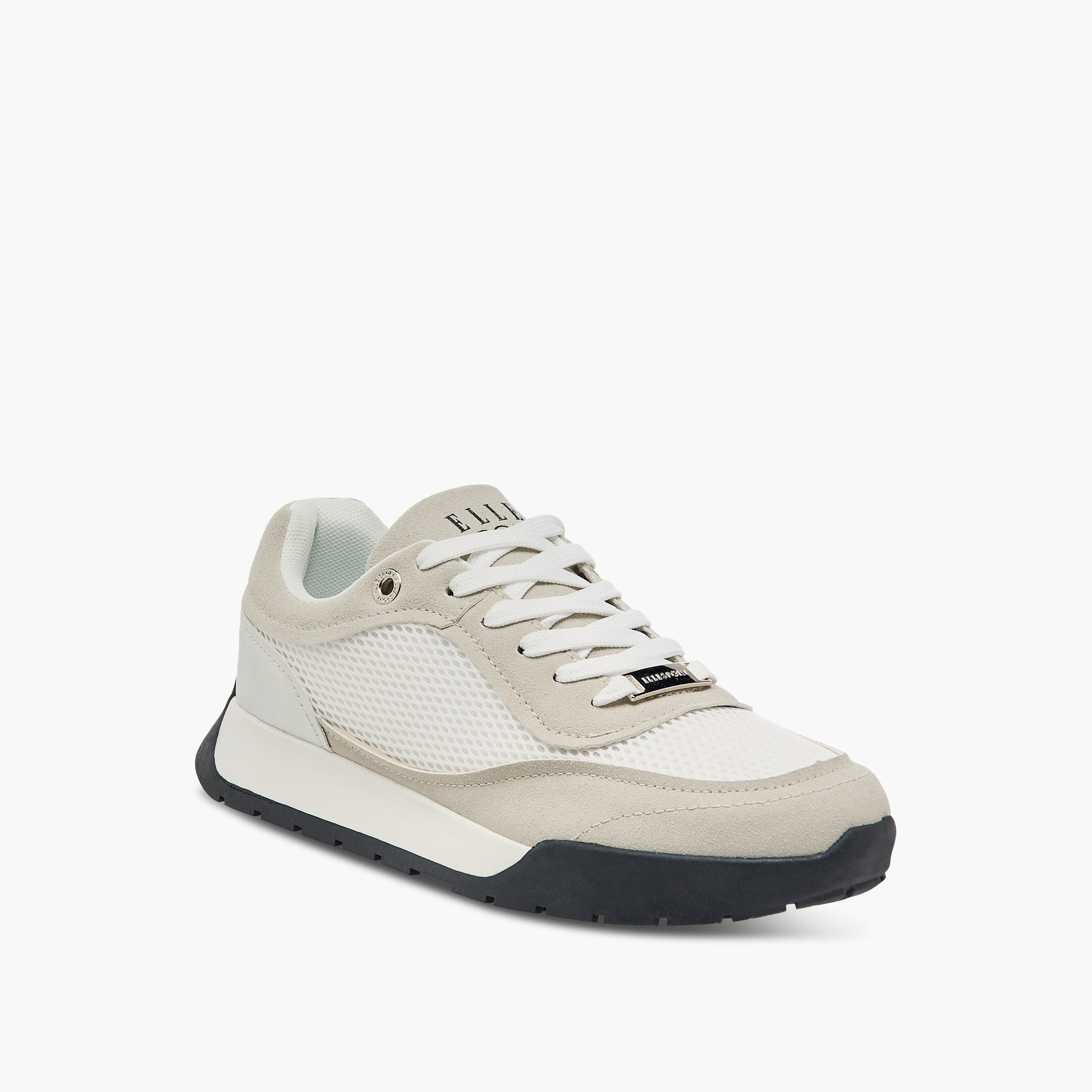 Elle Women's Logo Detail Sneakers with Lace-Up Closure-women-shoes-sneakers-image-2