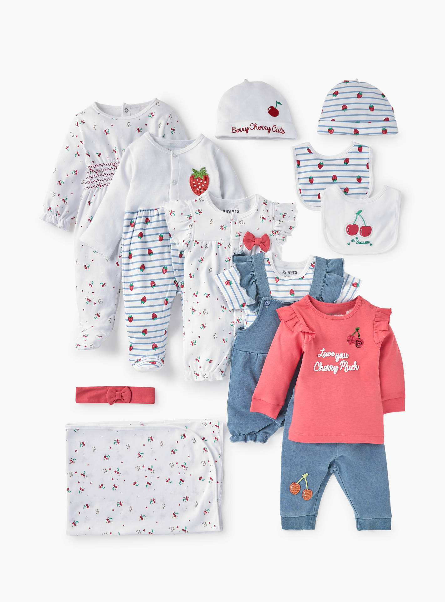 Juniors All-Over Cherry Print Closed Feet Sleepsuit with Long Sleeves and Smocked Detail-baby-girls-clothing-nightwear-sleepsuits-image-5