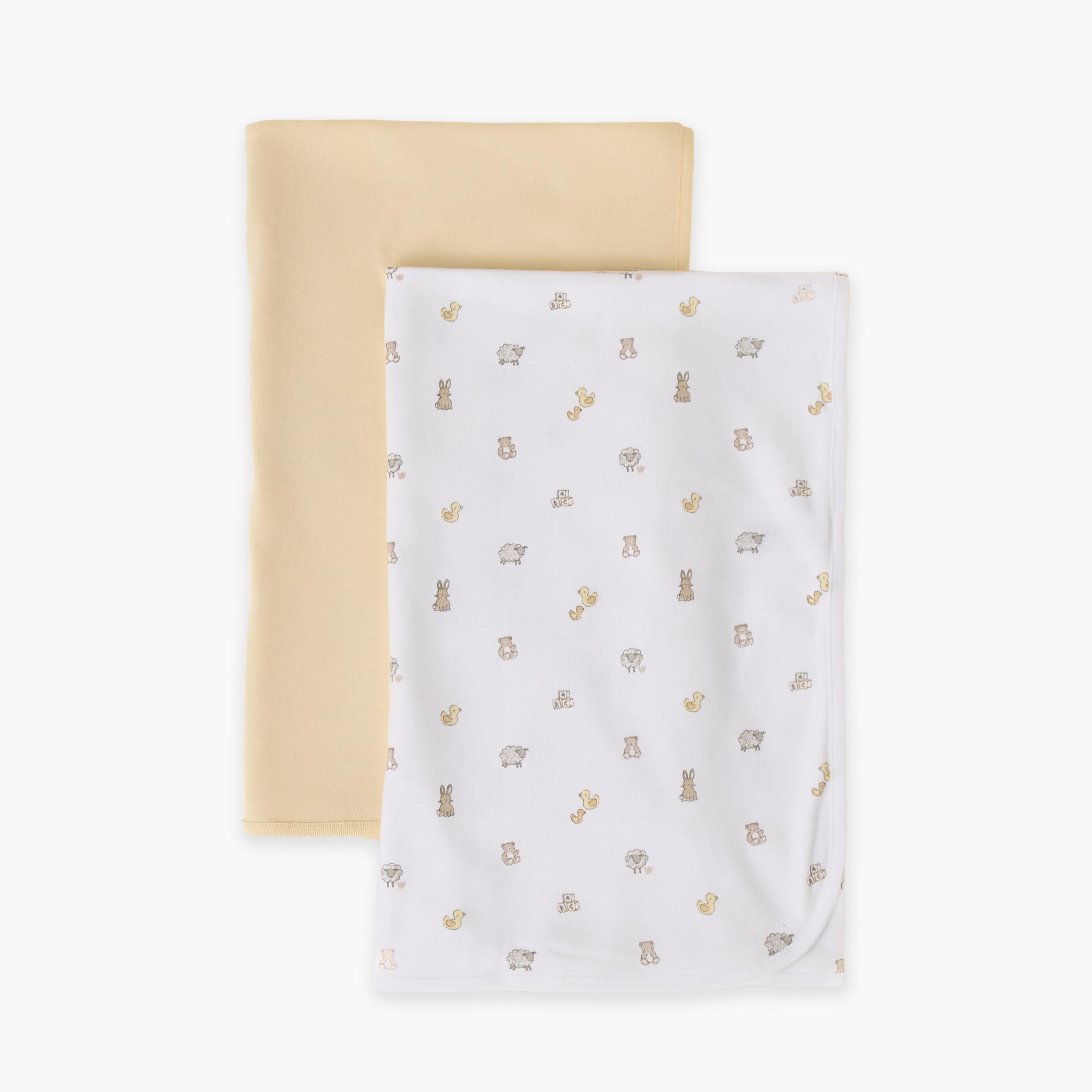 بطانيات مواليد بتصاميم متنوعة من جونيورز - طقم من قطعتين-baby-nursery-blanketsandswaddles-receivingblankets-image-3