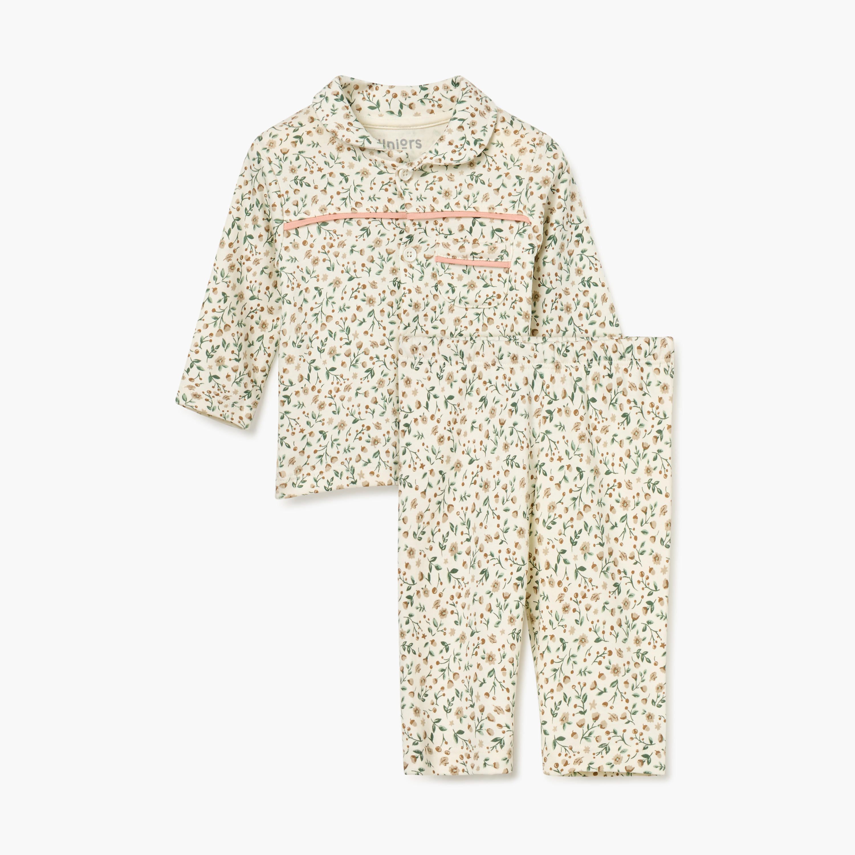 طقم قميص وبنطلون بيجاما بطبعات زهرية من جونيورز