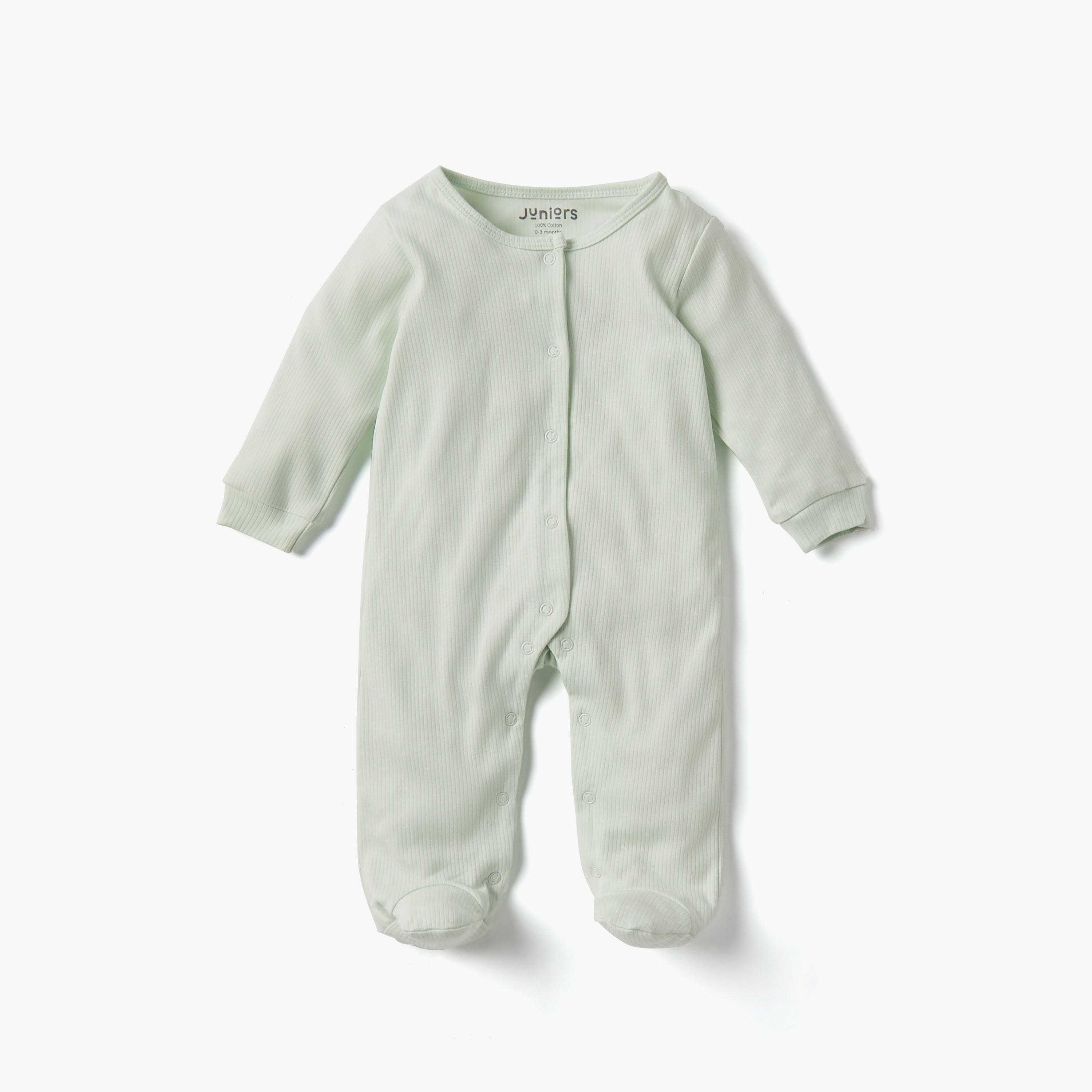 Juniors Assorted Closed Feet Sleepsuit with Buton Closure - Set of 2-baby-girls-clothing-nightwear-sleepsuits-image-2