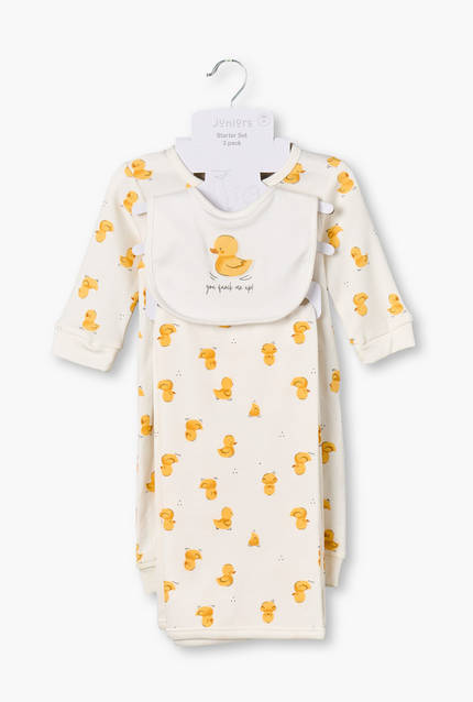Set of 3 Juniors Clothing Gift Set with Duck Print-baby-image-1