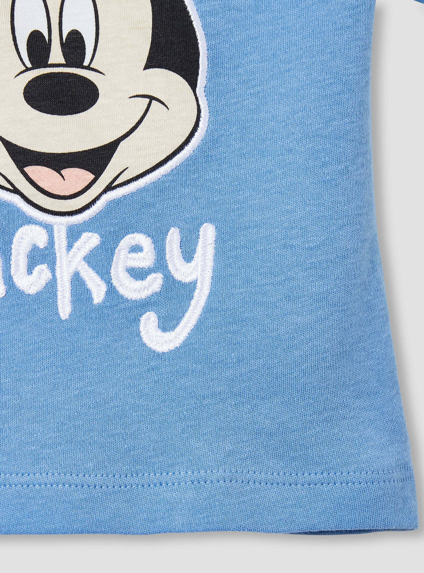 Disney Boys T-shirt and Shorts Set with Mickey Mouse Print - Cotton - Short Sleeves - Round Neck-baby-boys-clothing-setsandcoords-image-5