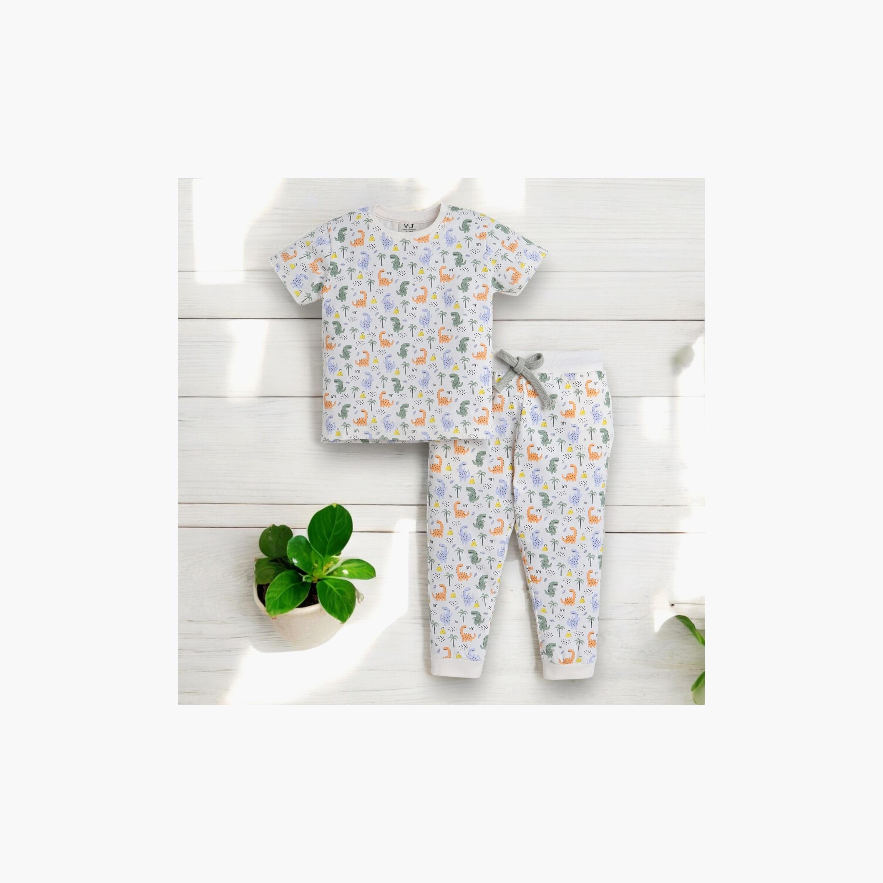 Victor and Jane 2-Piece Printed Short Sleeves T-Shirt with Joggers-boys-clothing-nightwear-image-5