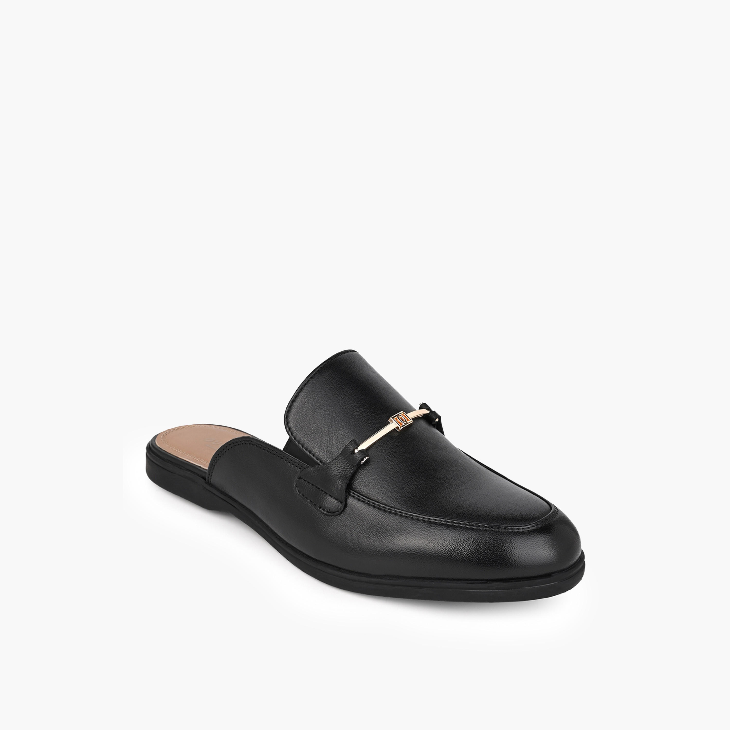 Duchini Women Metallic Accent Mules-women-shoes-flats-mules-image-2