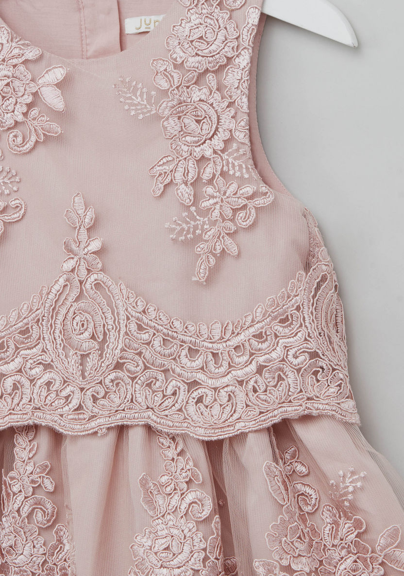 embroidered dress juniors VIOLET WEEKEND JUNIORS' FLORAL EMBROIDERED CORSET TOP GOWN Kelly Grace Brands