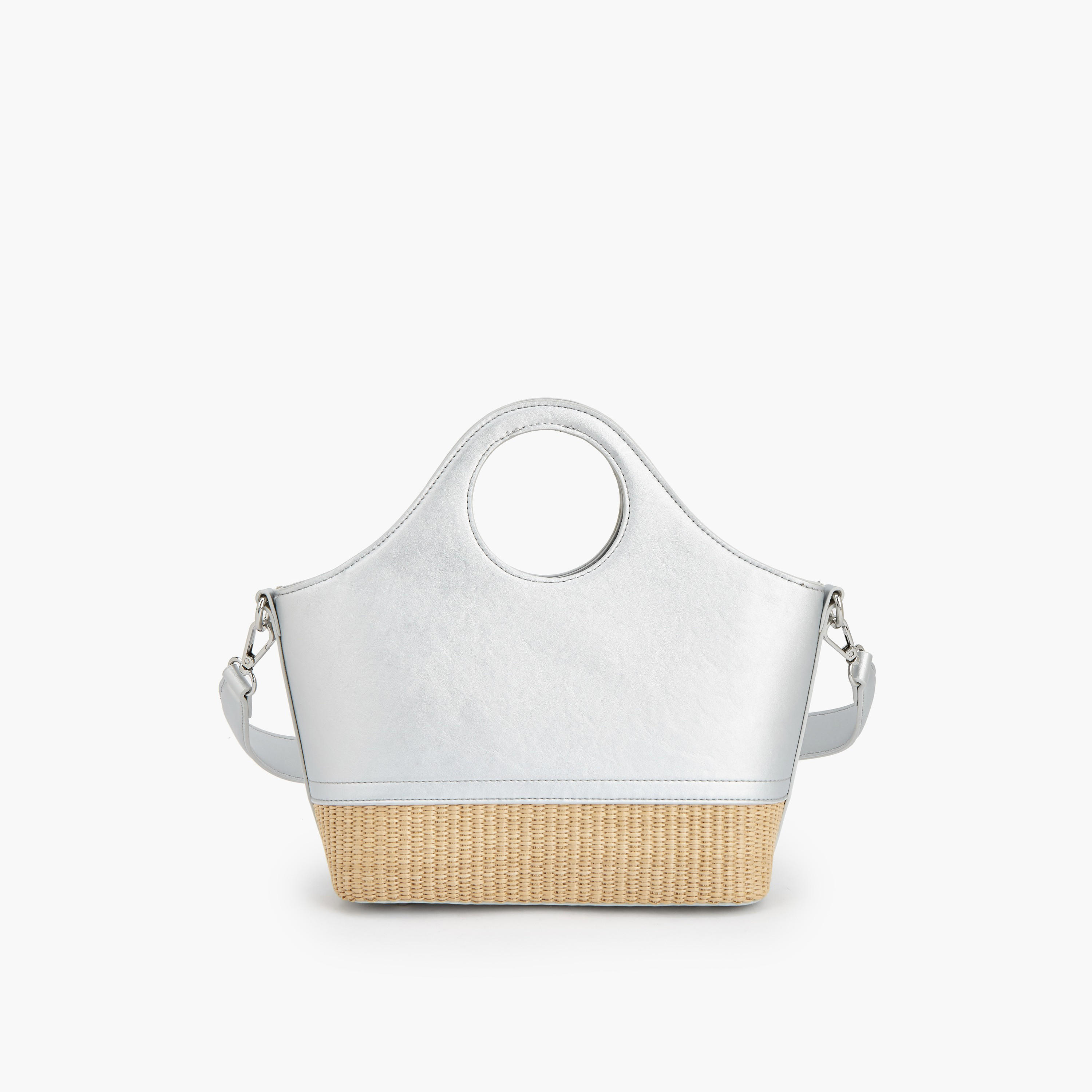 Peppermint Textured Tote Bag with Zip Closure-women-bagsandwallets-handbags-image-6