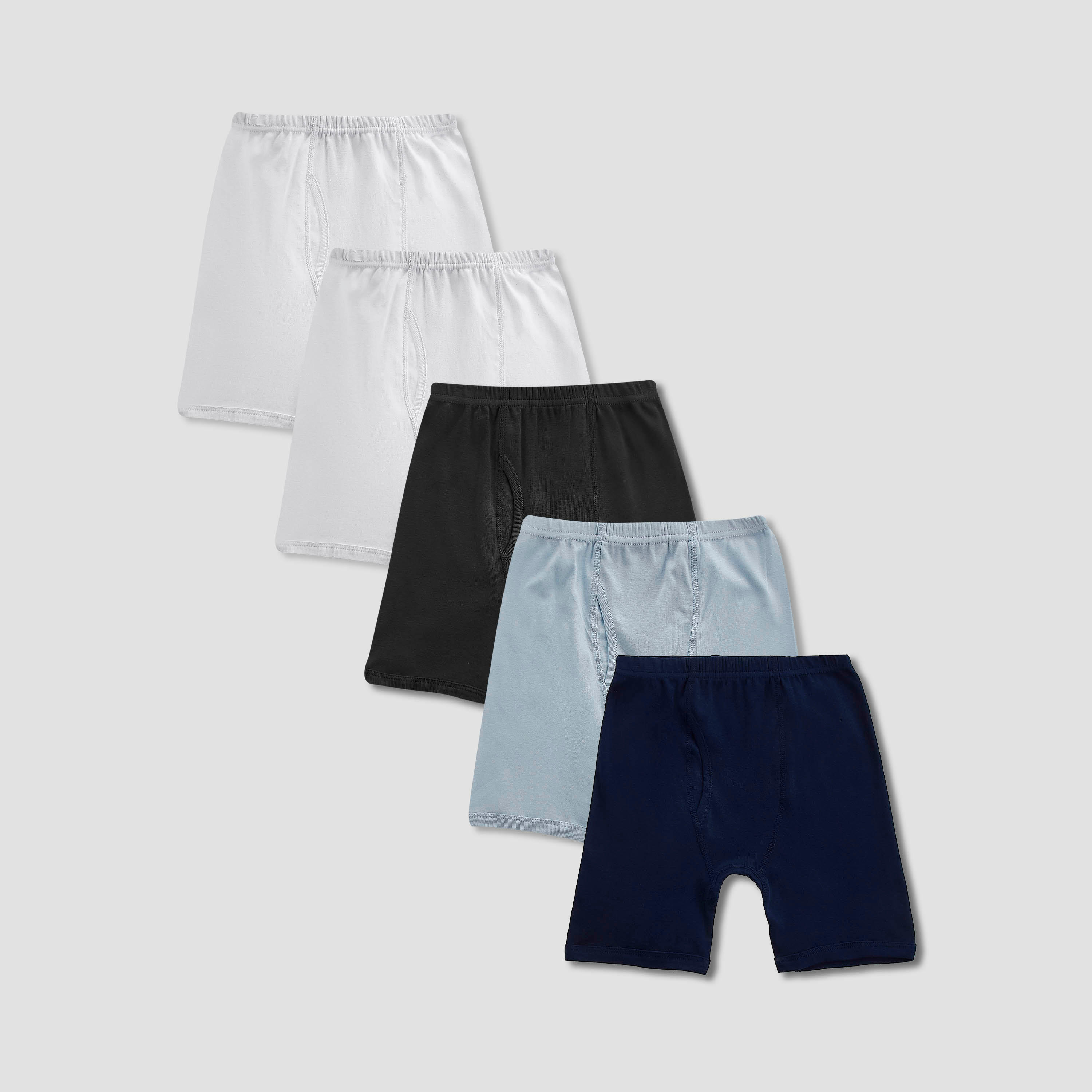 Buy Pack of 5 Juniors Cotton Boxers with Elasticated Waistband Online ...
