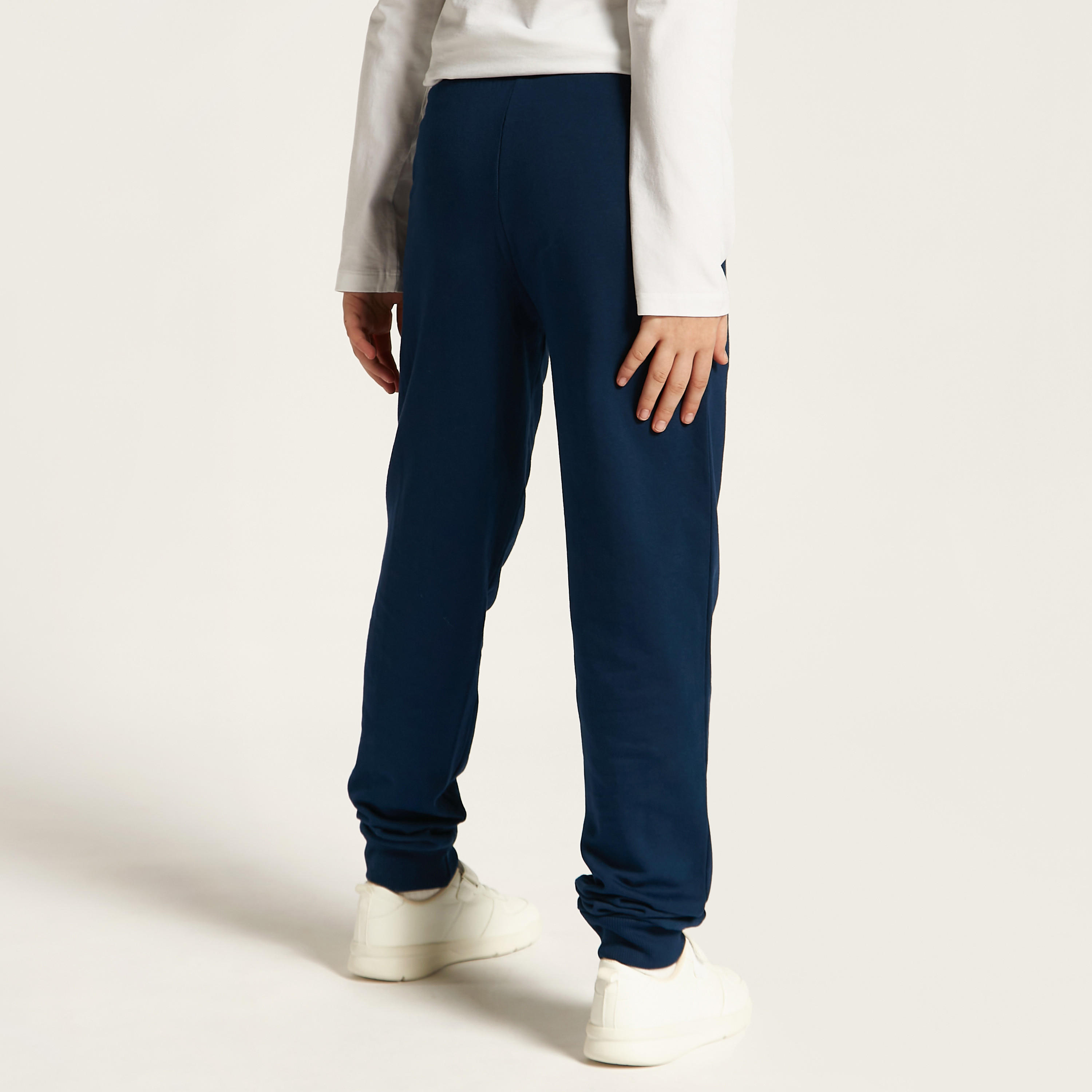 بنطلون رياضي سادة بجيوب ورباط إغلاق من جونيورز-girls-clothing-schoolwear-bottoms-joggers-image-4