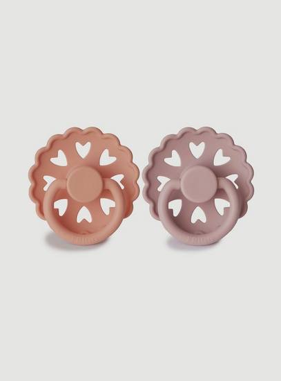 Frigg Fairytale Silicone Baby Pacifier (0-6M), Pack Of 2, Pretty In Peach/Primrose , Size 1-baby-feeding-pacifiers-image-2
