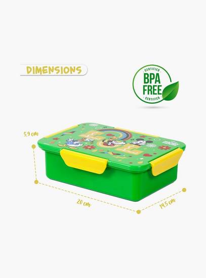 Eazy Kids Disney LOL Mickey Mouse 1 2 3 4 Compartment Convertible Bento Lunch Box, Green-school-lunchessentials-lunchboxes-image-5