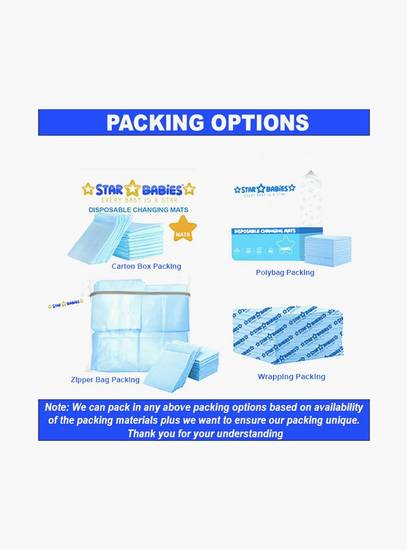 Star Babies 80-Piece Disposable Changing Mats, 70-Piece Disposable Bibs with Pack of 10 Scented Bags and Dispenser Bundle-baby-feeding-bibs-image-6
