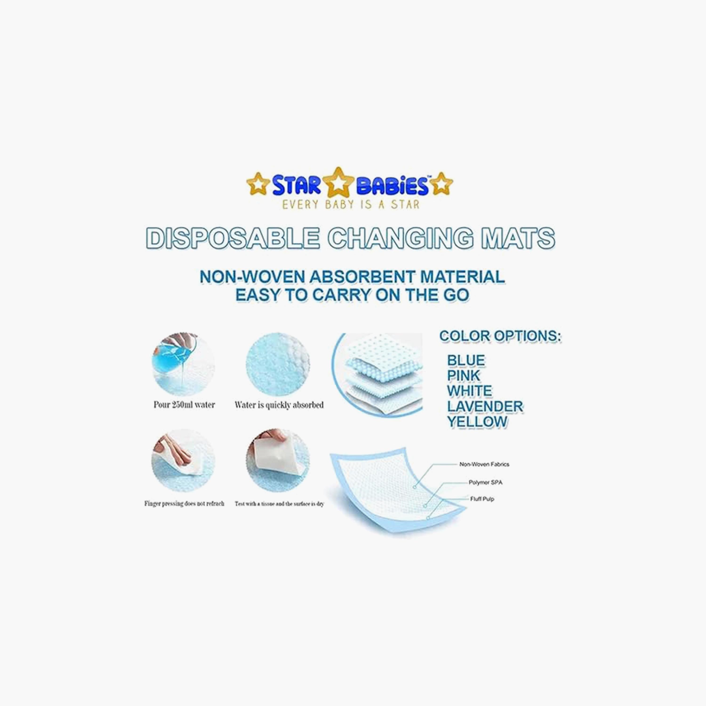 Star Babies 15-Piece Changing Mats with 5-Piece Scented Bags Bundle-baby-diapering-changingmats-image-3
