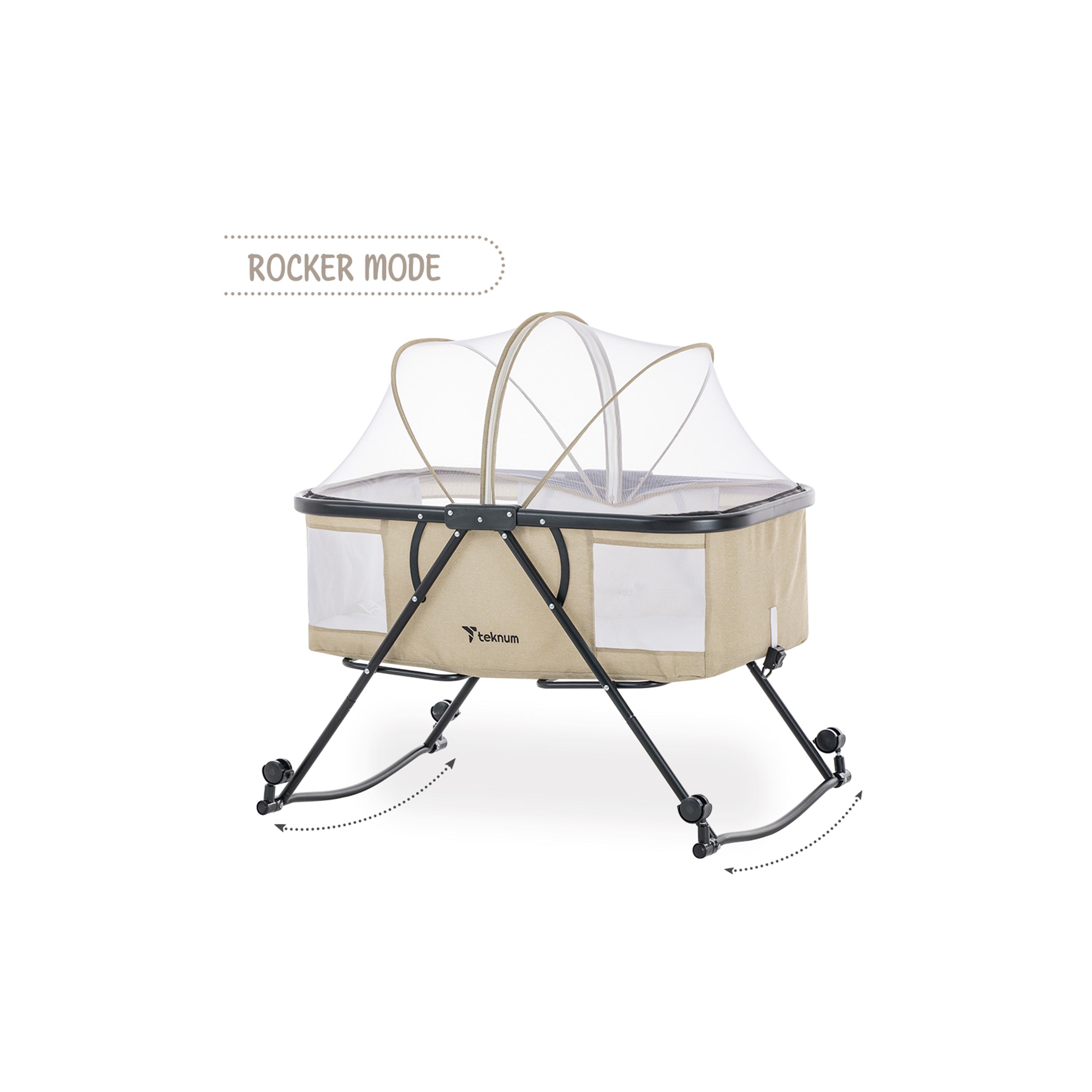 سرير أطفال 3 في 1 مهد مزود بشبكة ناموسية وعجلات من تيكنوم، عاجي-baby-nursery-furniture-cribsandbeds-travelcots-image-5