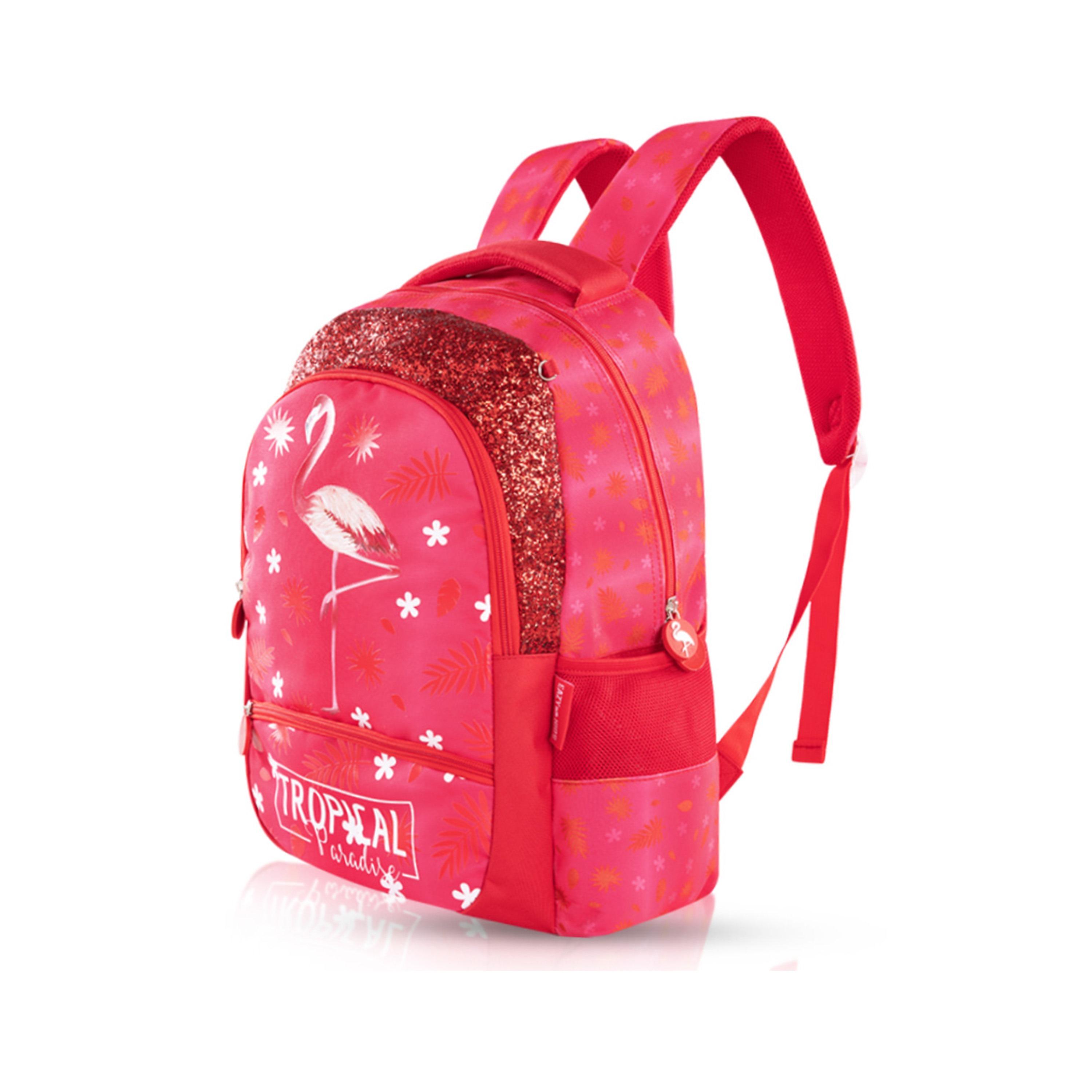 مجموعة حقائب مدرسية بعجلات استوائية 4 قطع من إيزي كيدز - وردي - 17 بوصة-school-bagsandbackpacks-sets-image-13