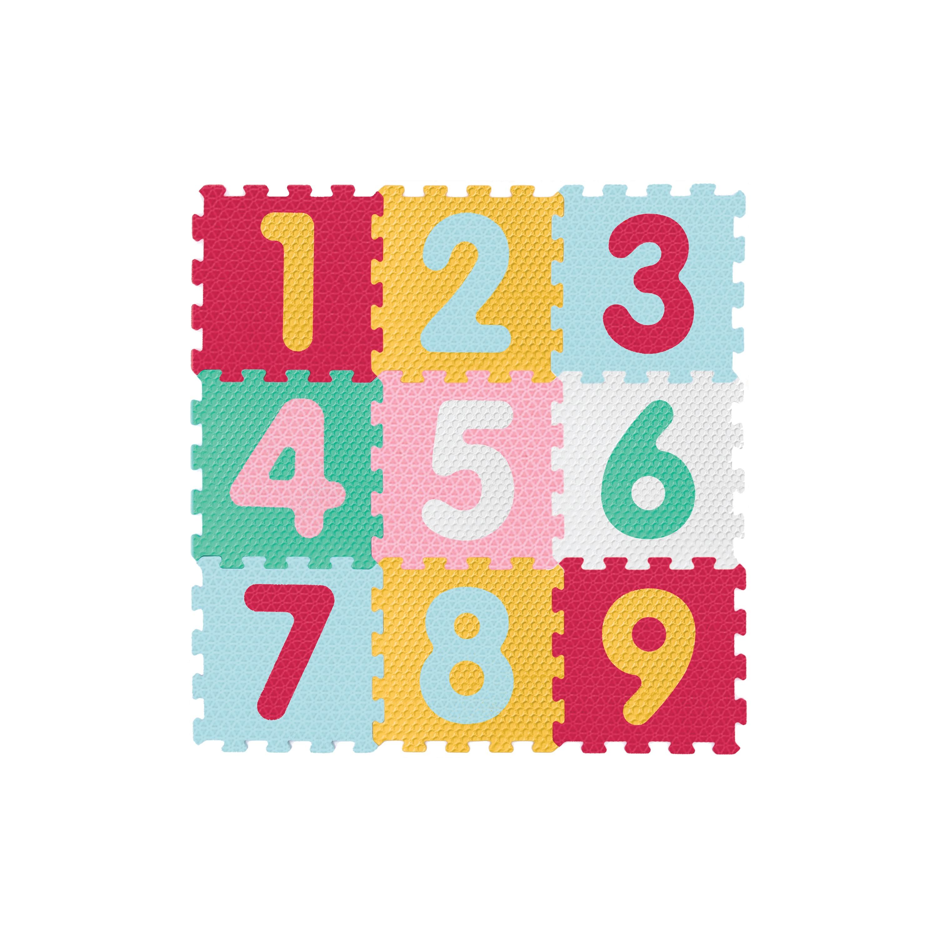 Buy Sunta 9-Piece Mix Textured Numbers Puzzle Baby Mat - 96 x 96 cm ...