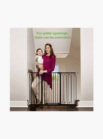 Moon Secura Baby Safety Gate Auto Lock Barrier with 10 cm Extension - 76-80 cm - Black-baby-healthandsafety-babyproofing-image-6