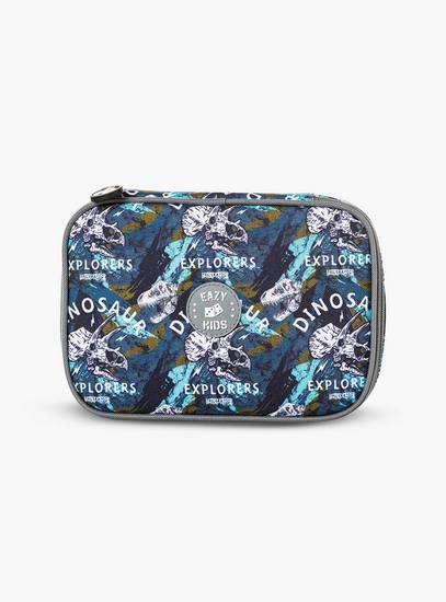 Eazy Kids Printed Trolley Backpack with Lunch Bag & Pencil Case - T Rex - 18 Inch-school-bagsandbackpacks-trolleybags-image-3