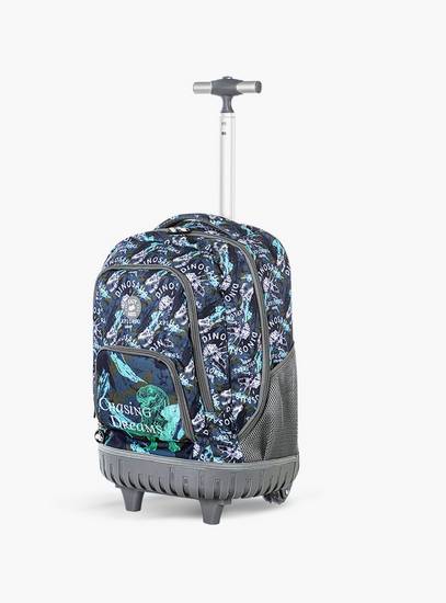 Eazy Kids Printed Trolley Backpack with Lunch Bag & Pencil Case - T Rex - 18 Inch-school-bagsandbackpacks-trolleybags-image-6
