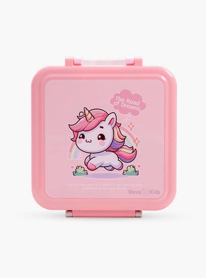 Nova Kids 3-Compartment Bento Lunch Box with Spoon, Fork & Jar - 1500 ml - Unicorn Pink-school-lunchessentials-lunchboxes-image-4