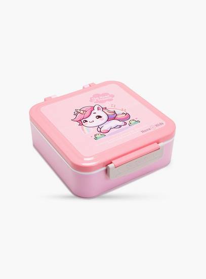 Nova Kids 3-Compartment Bento Lunch Box with Spoon, Fork & Jar - 1500 ml - Unicorn Pink-school-lunchessentials-lunchboxes-image-5