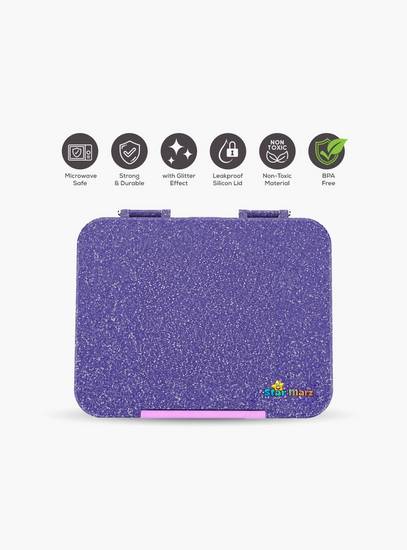 Starmarz Bento Glitter Lunch Box – Unicorn Theme – 4–6 Compartments, 1195ml, Sandwich Cutters, Fruit Pickers & Detachable Tray – Multicolor-school-lunchessentials-lunchboxes-image-2